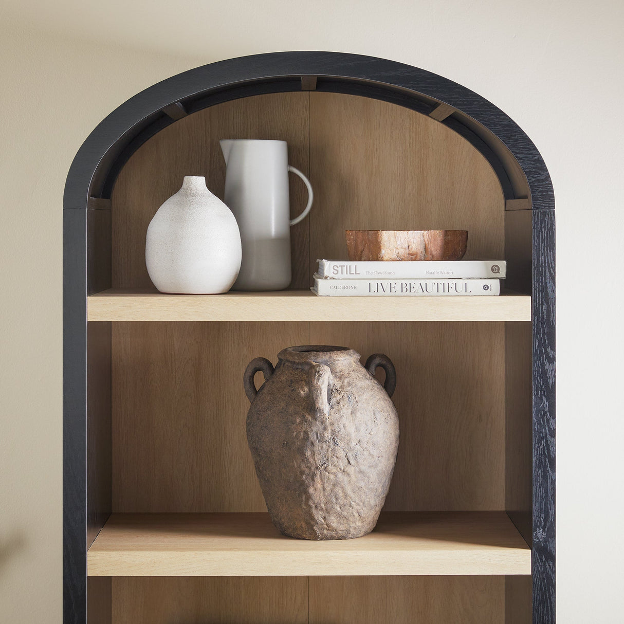 Chantelle Modern Arched Bookshelf with Open Shelves-Home Office-Parc Decor
