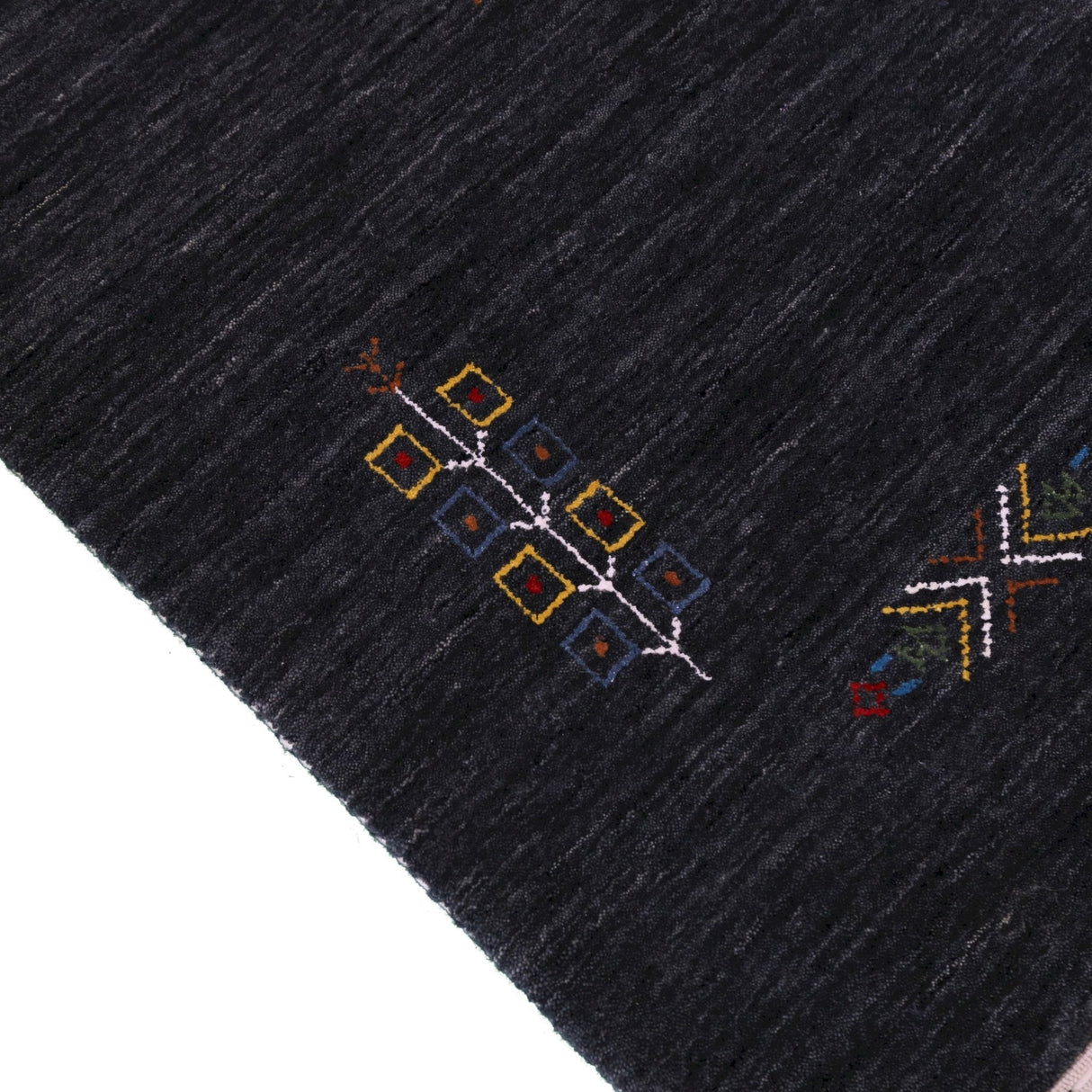 Charcoal Tribal Center Medallion Hand Loomed Wool Area Rug