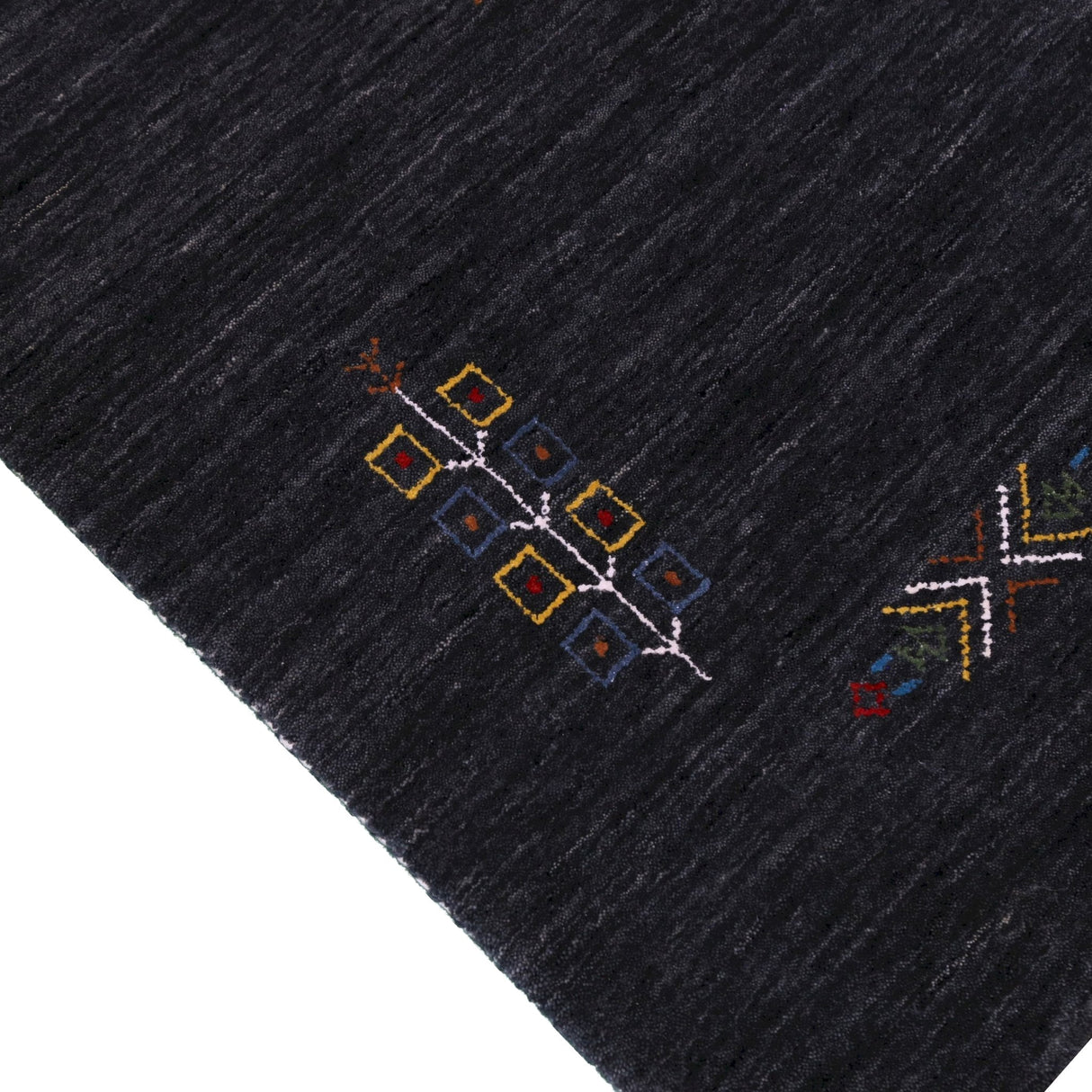 Charcoal Tribal Center Medallion Hand Loomed Wool Area Rug