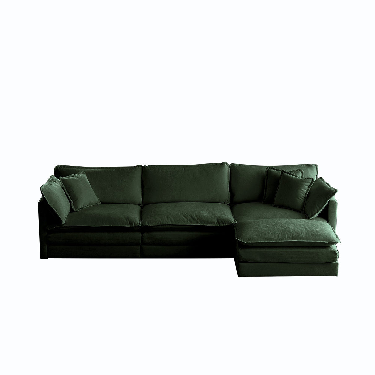 Chenille Modular Cloud Couch with L-Shaped Sectional and Ottoman-sofa-Parc Decor