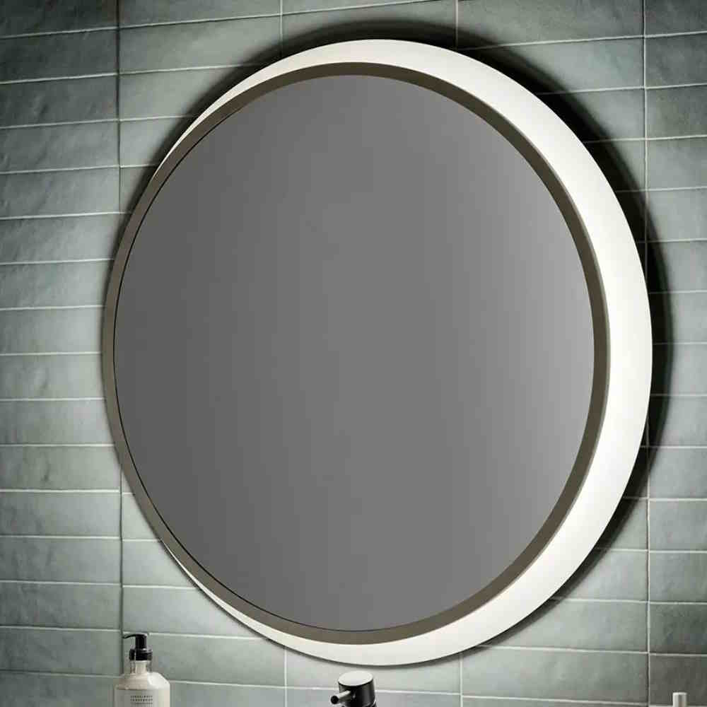 Chennai 30"W Premium Backlit LED Bathroom Vanity Wall Mirror, Satin Nickel Finish by Kichler