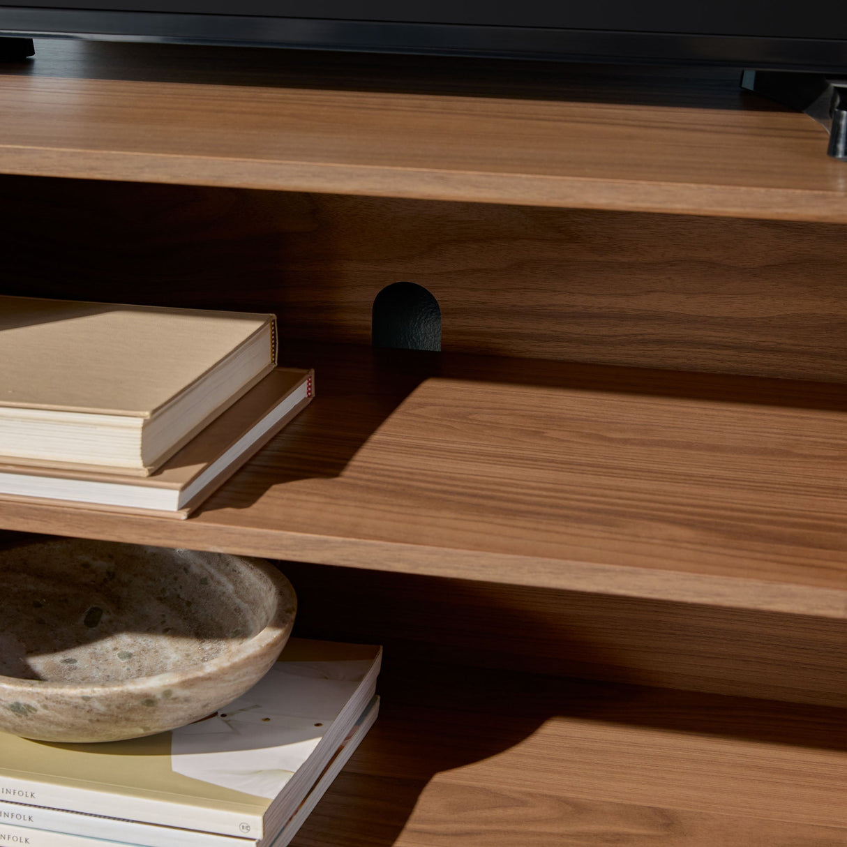 Chloe Modern Reeded TV Stand-Entertainment-Parc Decor