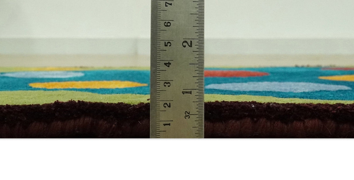 Christmas Rug 2x3 Blue and Green Christmas Tree Rug for Kids room, Kids Rug-Area Rug-Parc Decor