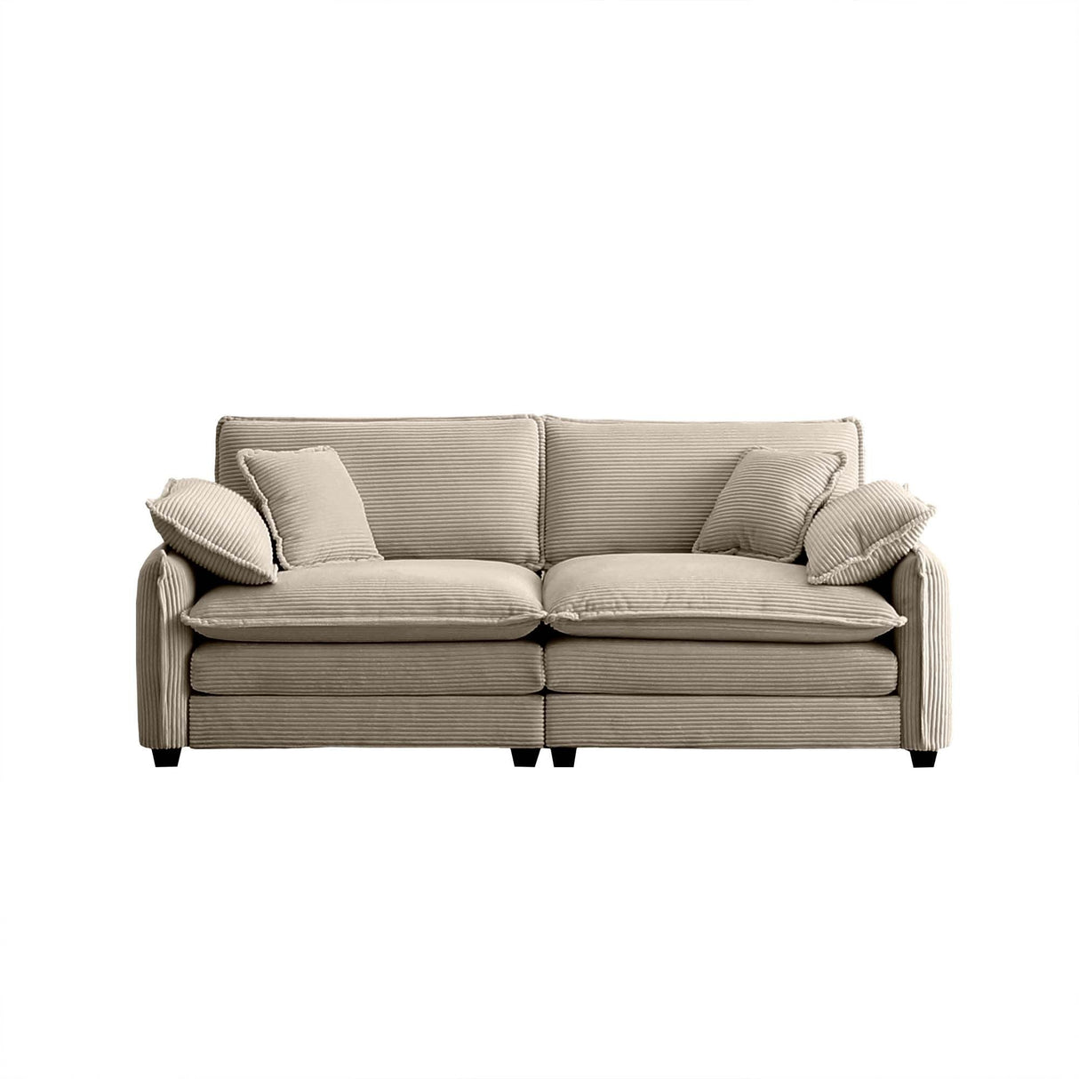 Cloud Deep Corduroy Loveseat Couch-sofa-Parc Decor