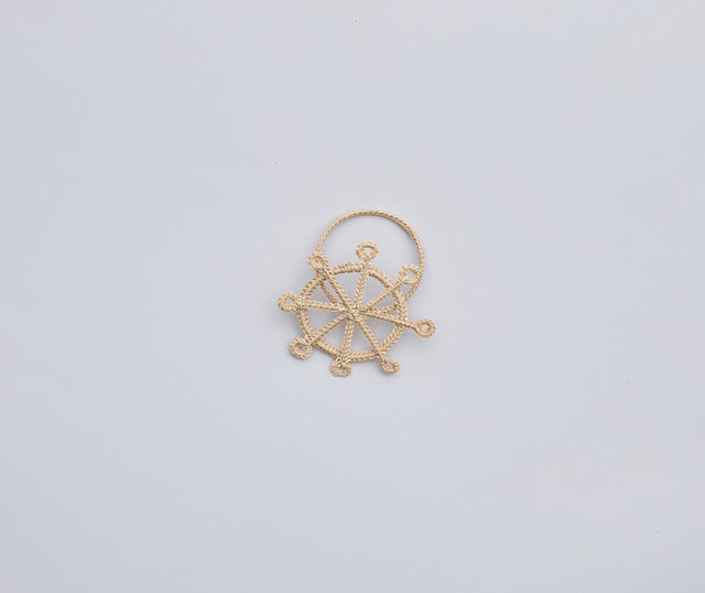 Coastal Ship Wheel Napkin Ring – 2.5” Handwoven Iraca Palm – Nautical Table Decor from Colombia-Napkins-Parc Decor