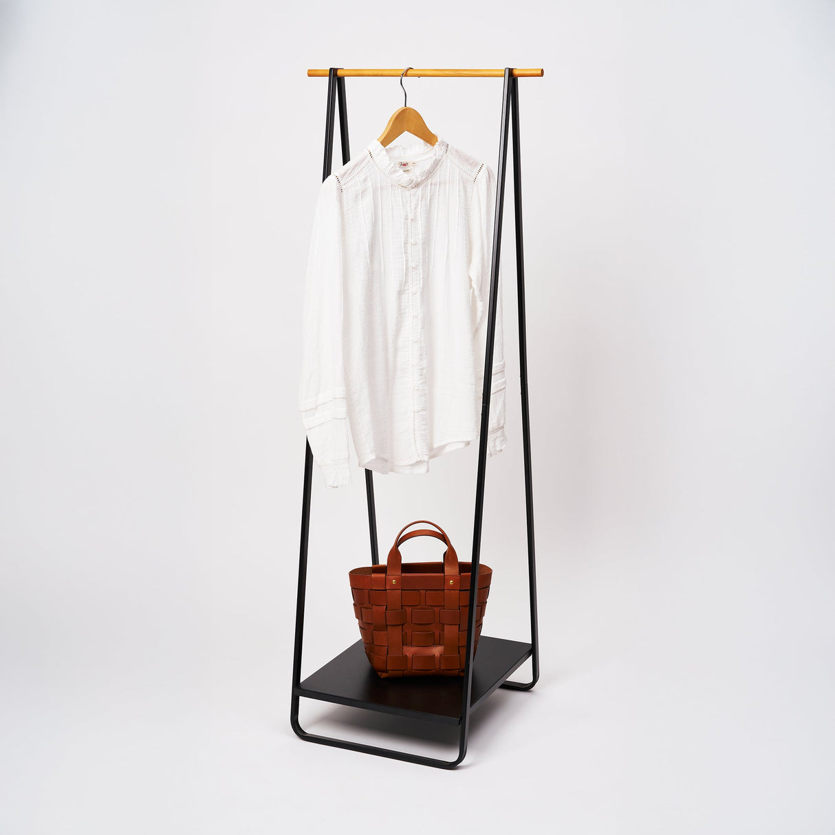 Coat Rack with Shelf (55" H) - Steel