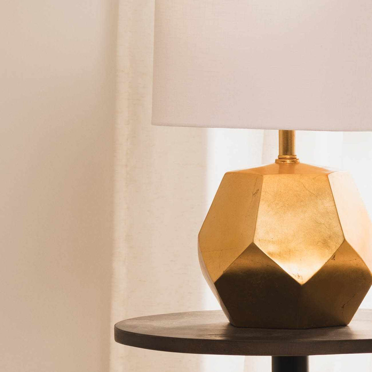Coleford Gold Geometric Table Lamp-Lighting-Parc Decor