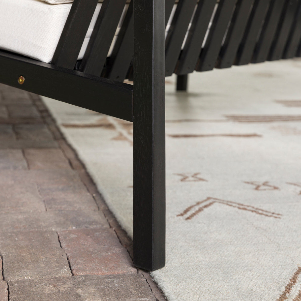 Cologne Modern Solid Wood Outdoor Loveseat-Outdoor-Parc Decor