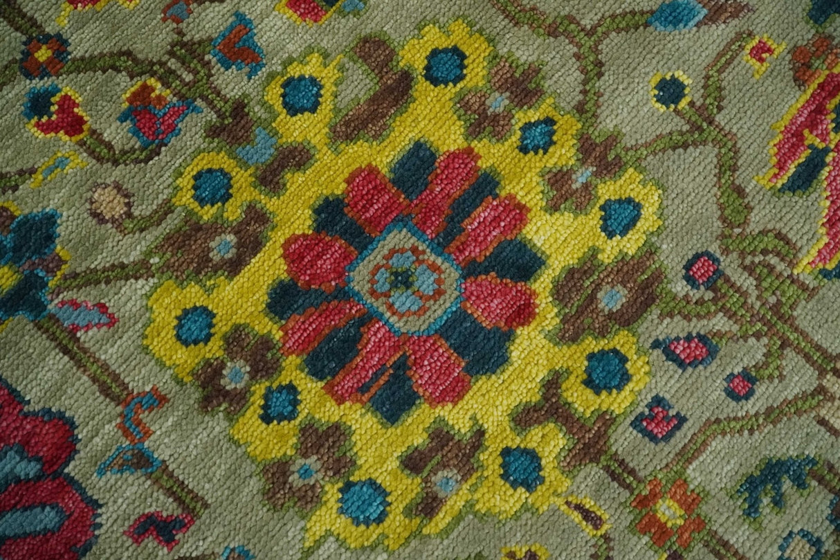 Colorful Oushak Traditional Hand knotted Custom Made wool Area Rug