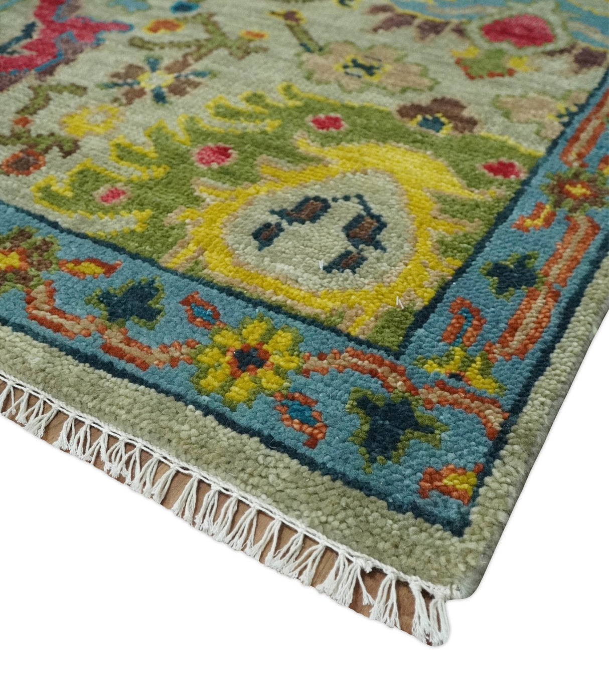 Colorful Oushak Traditional Hand knotted Custom Made wool Area Rug
