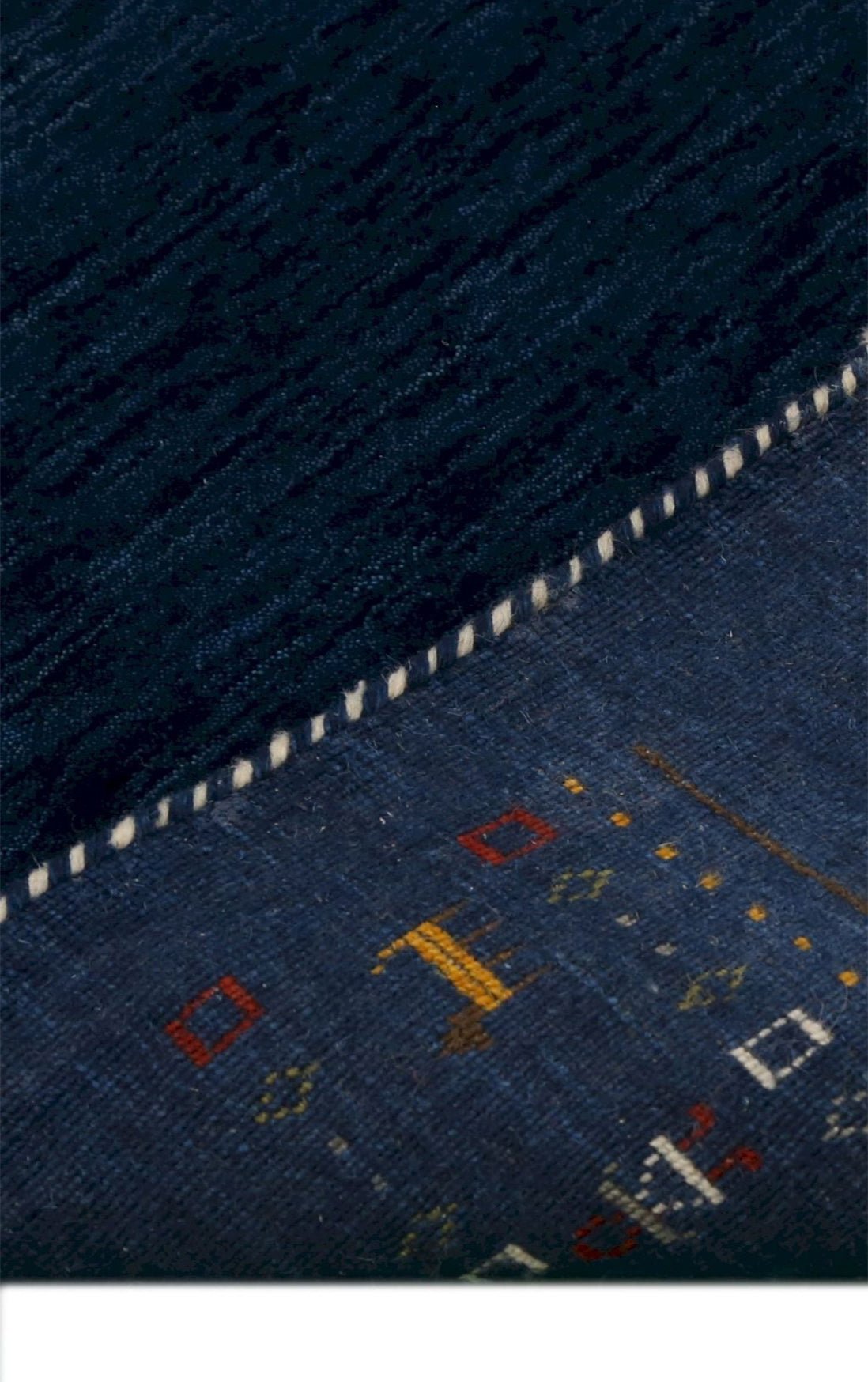 Contemporary Blue Design Hand Loomed Wool Area Rug