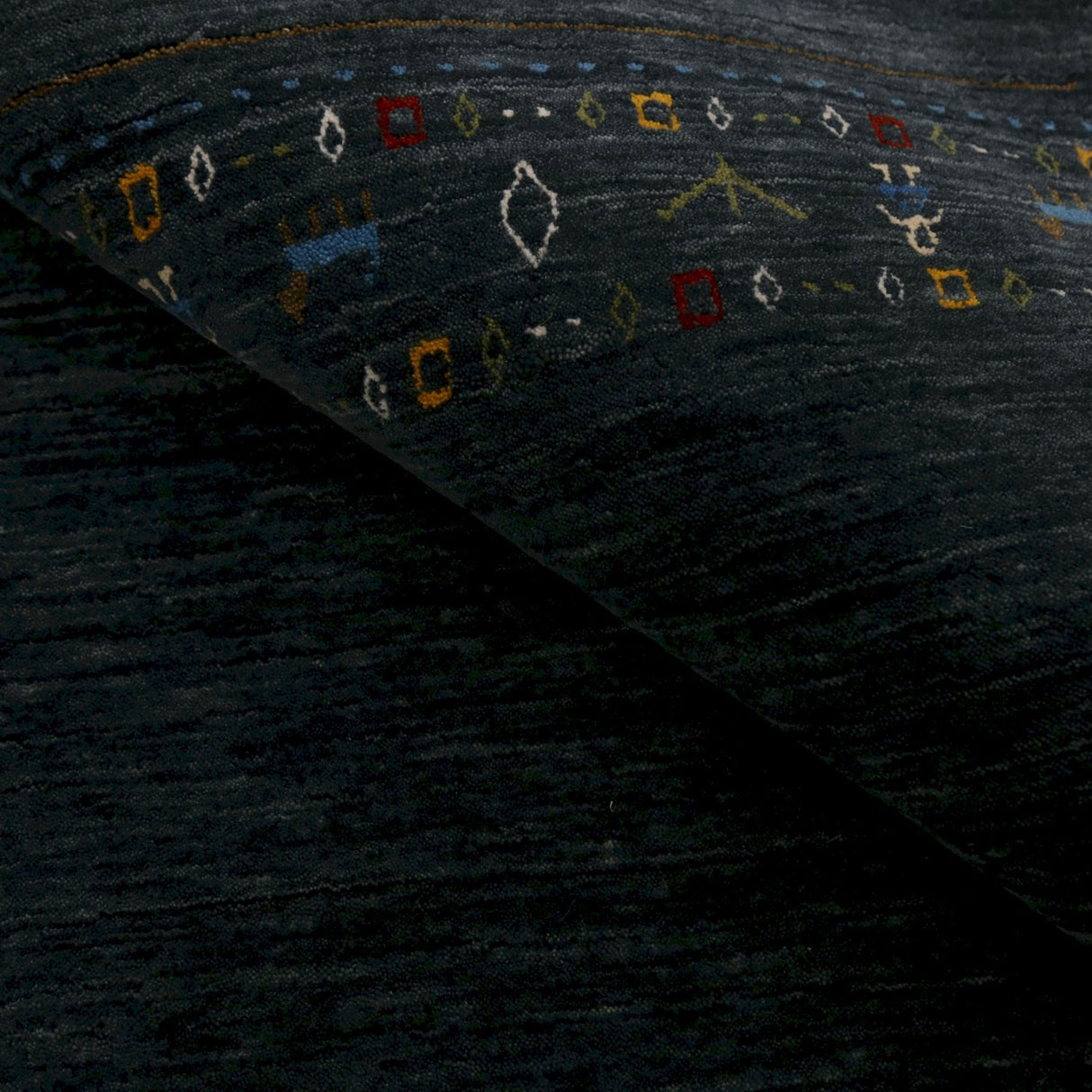 Contemporary Design Charcoal Hand Loomed Wool Area Rug