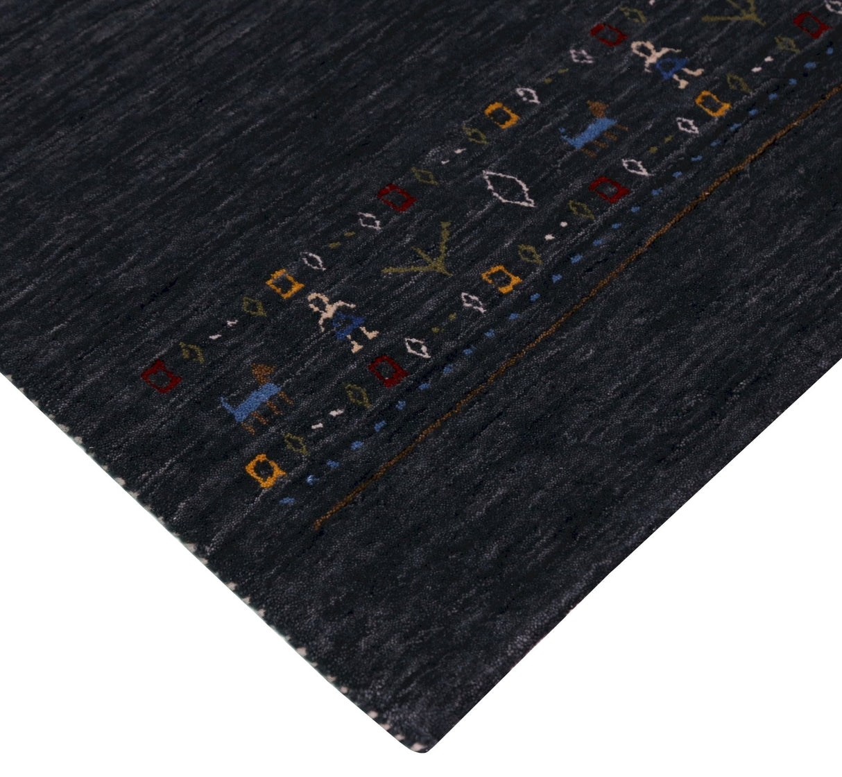 Contemporary Design Charcoal Hand Loomed Wool Area Rug