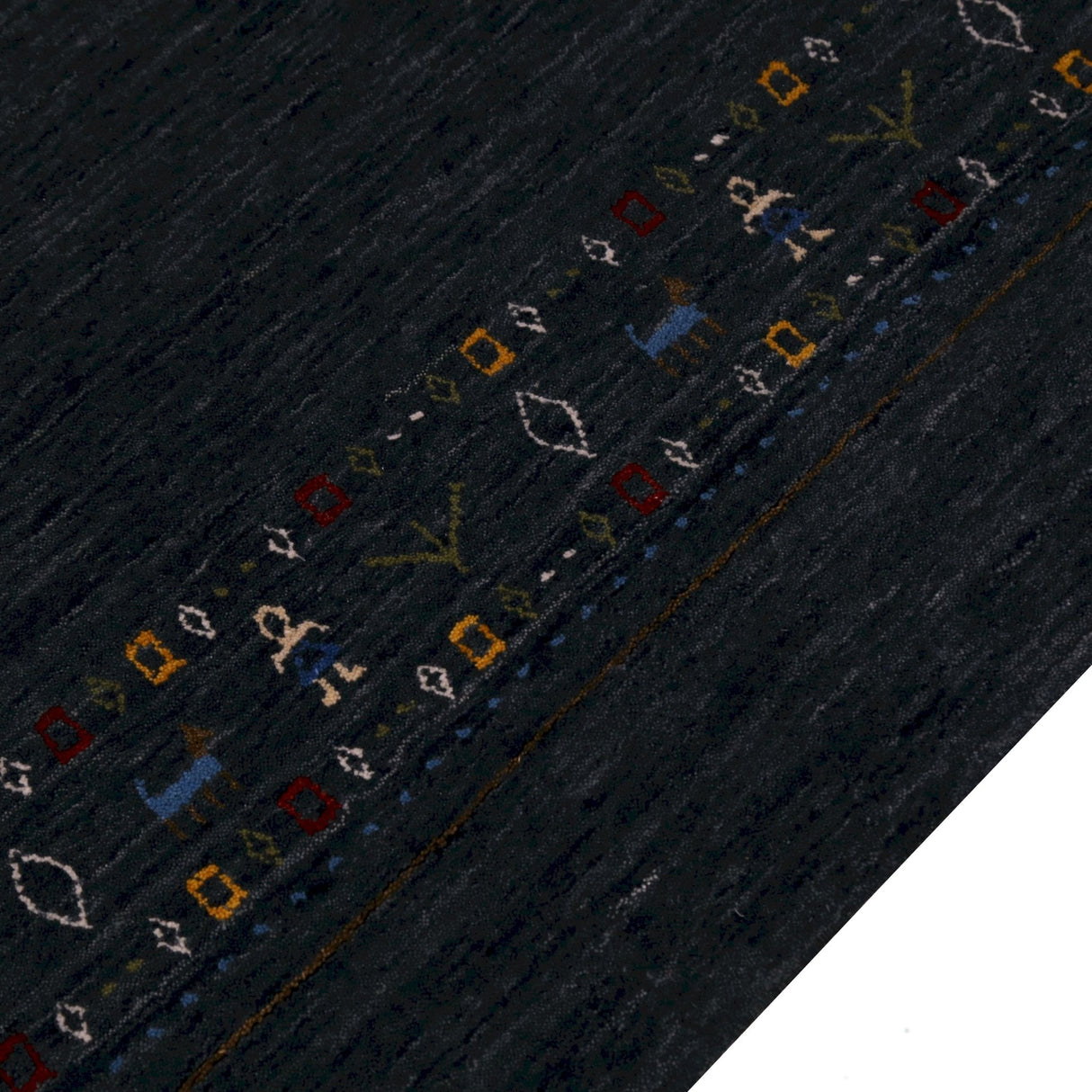 Contemporary Design Charcoal Hand Loomed Wool Area Rug