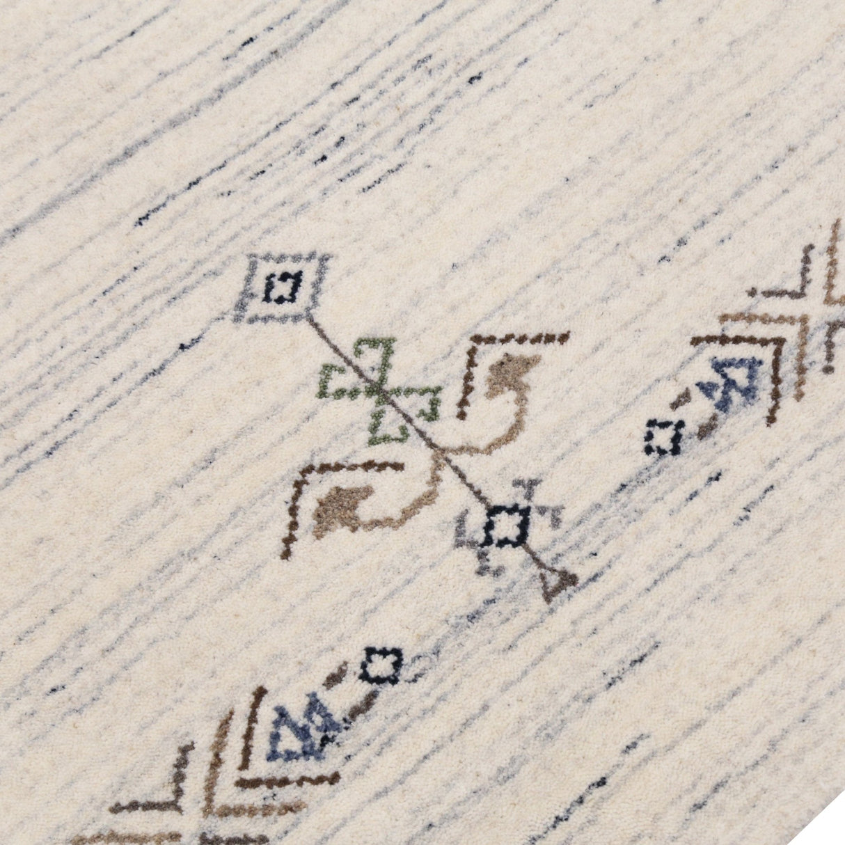 Contemporary Ivory Design Hand Loomed Wool Rug