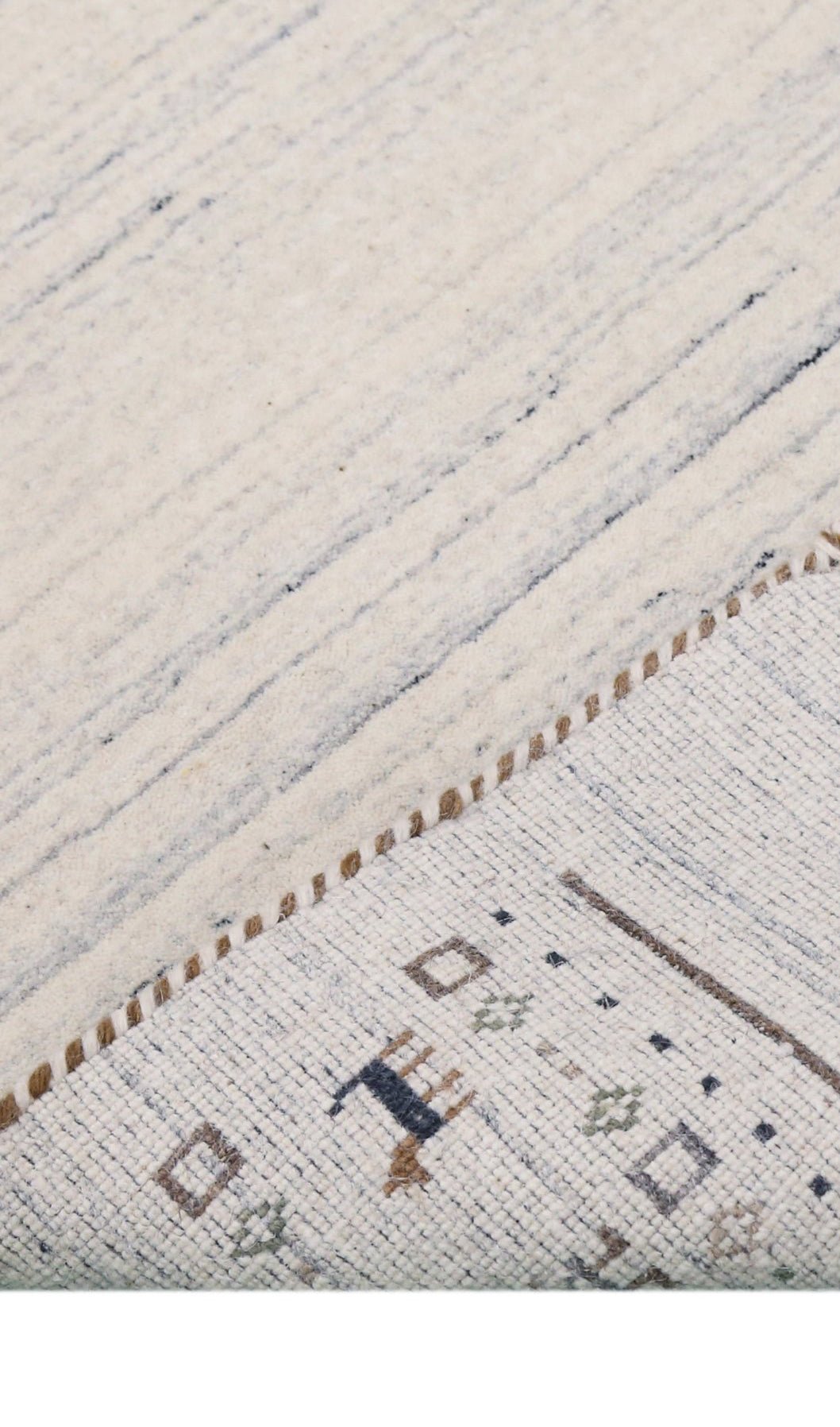 Contemporary Ivory Design Hand Loomed Wool Rug