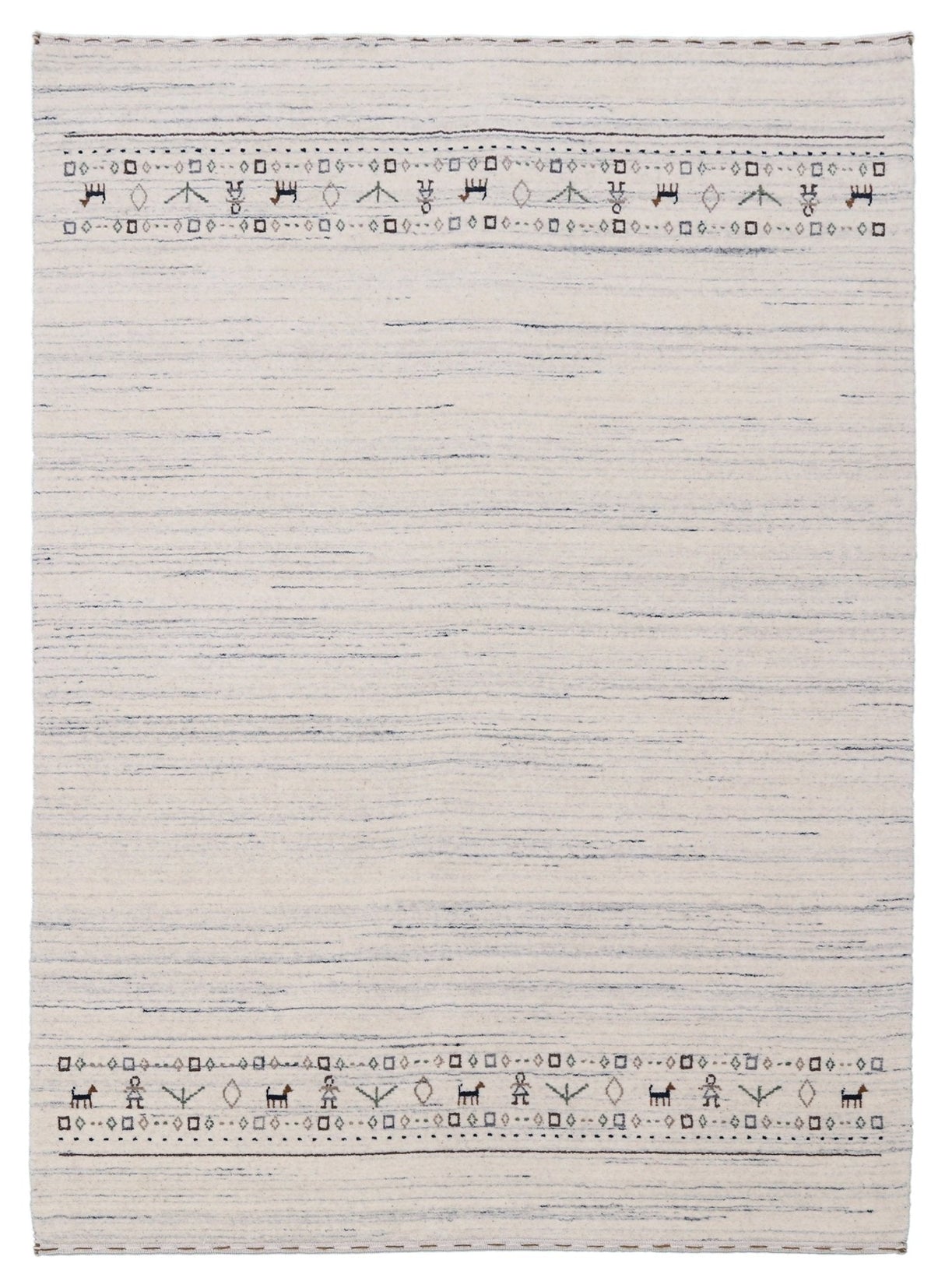 Contemporary Ivory Design Hand Loomed Wool Rug