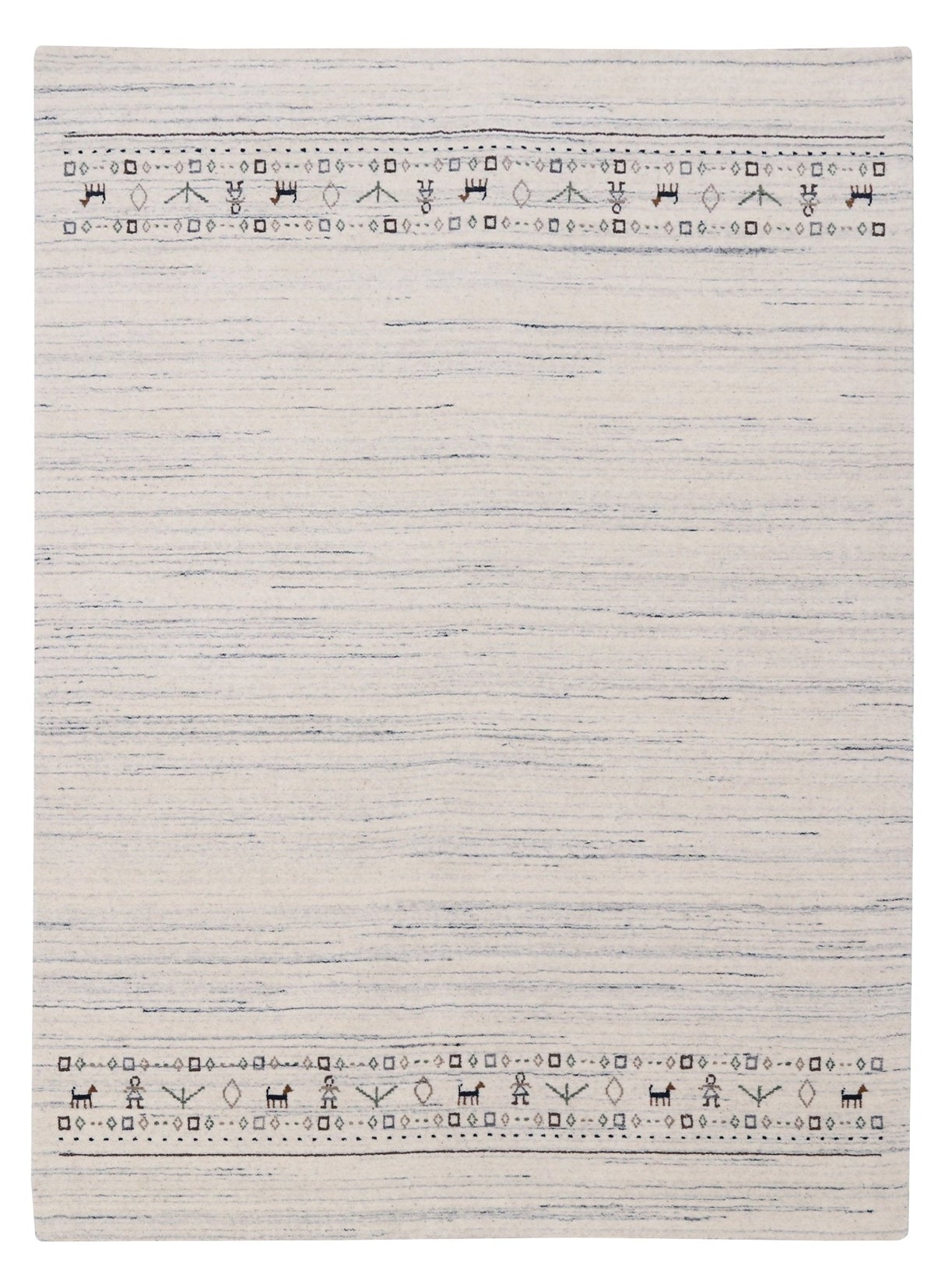 Contemporary Ivory Design Hand Loomed Wool Rug