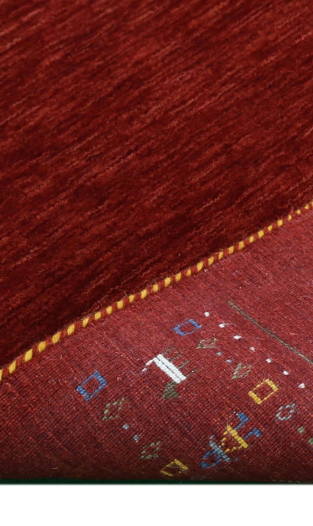 Contemporary Red Hand Loomed Wool Area Rug