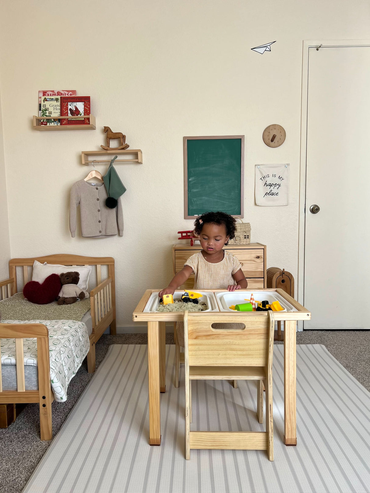 Cordia Wooden Kids Activity Table & Chair Set – Montessori-Inspired Desk for Play & Learning