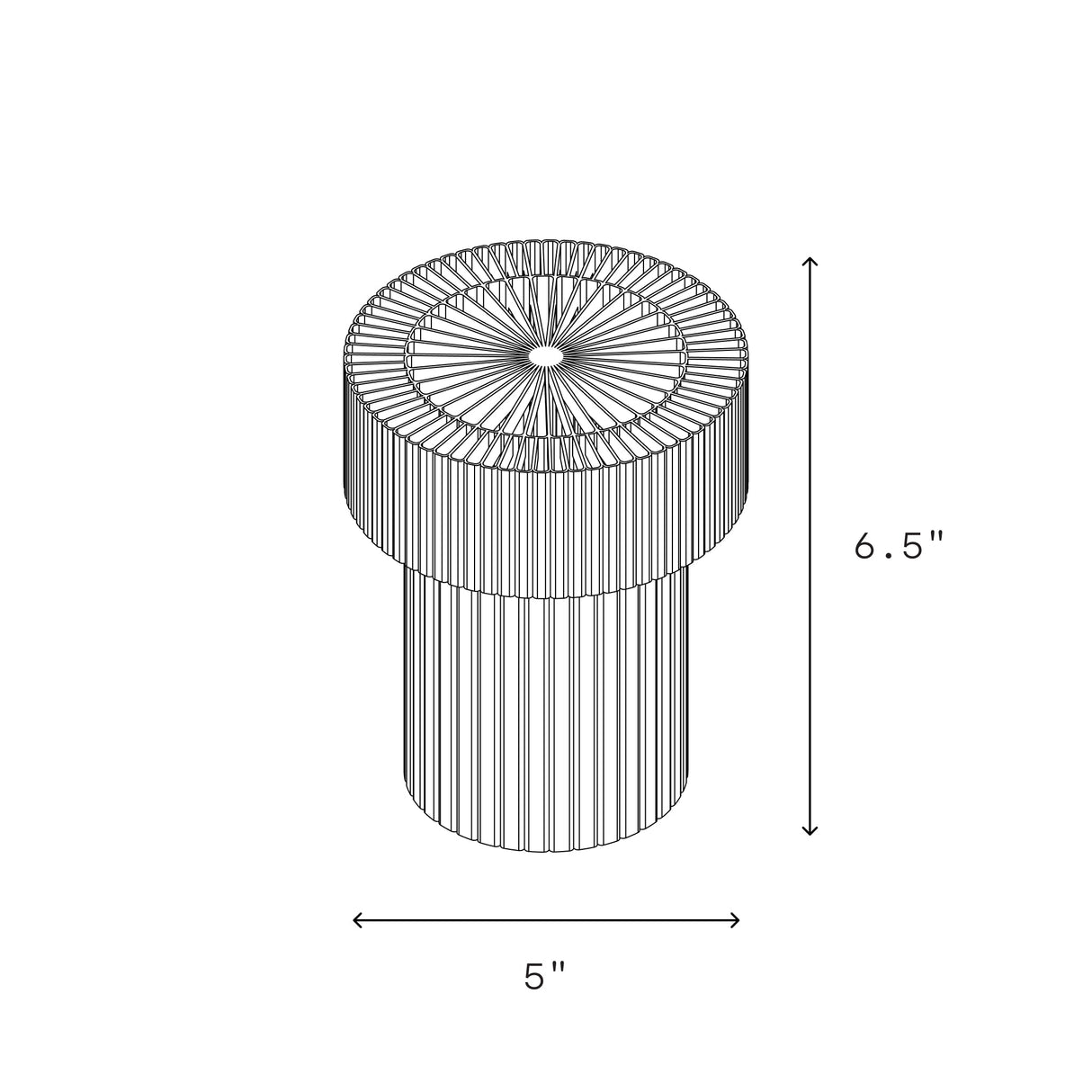Cordless Mini Drum Lamp-Parc Decor