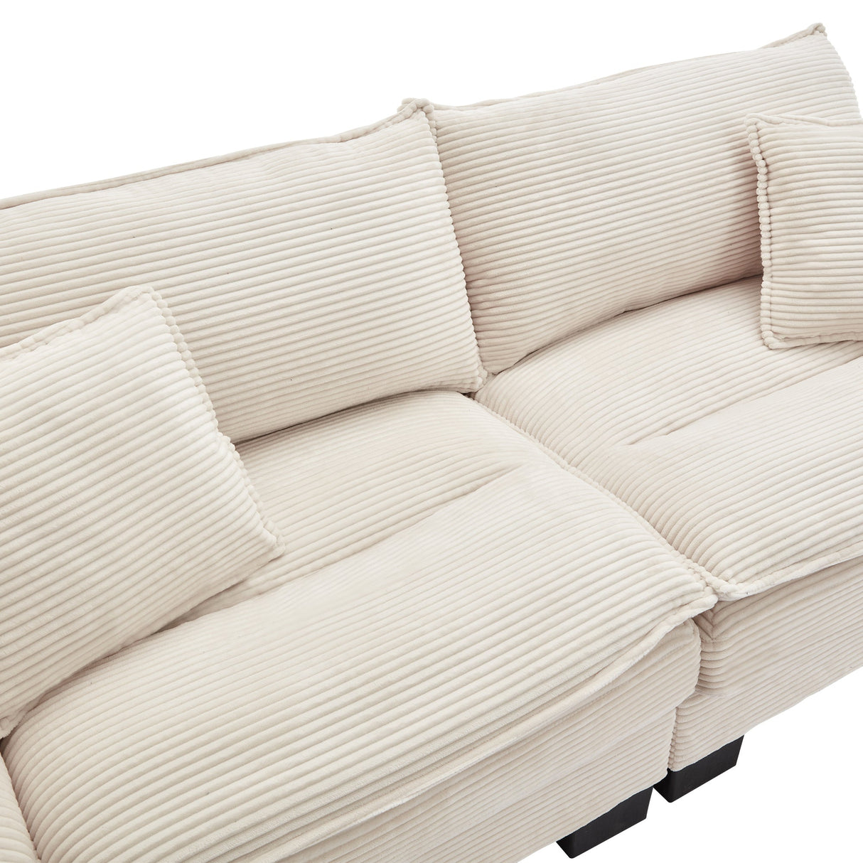 Corduroy Cloud Loveseat Couch-Living Room-Parc Decor