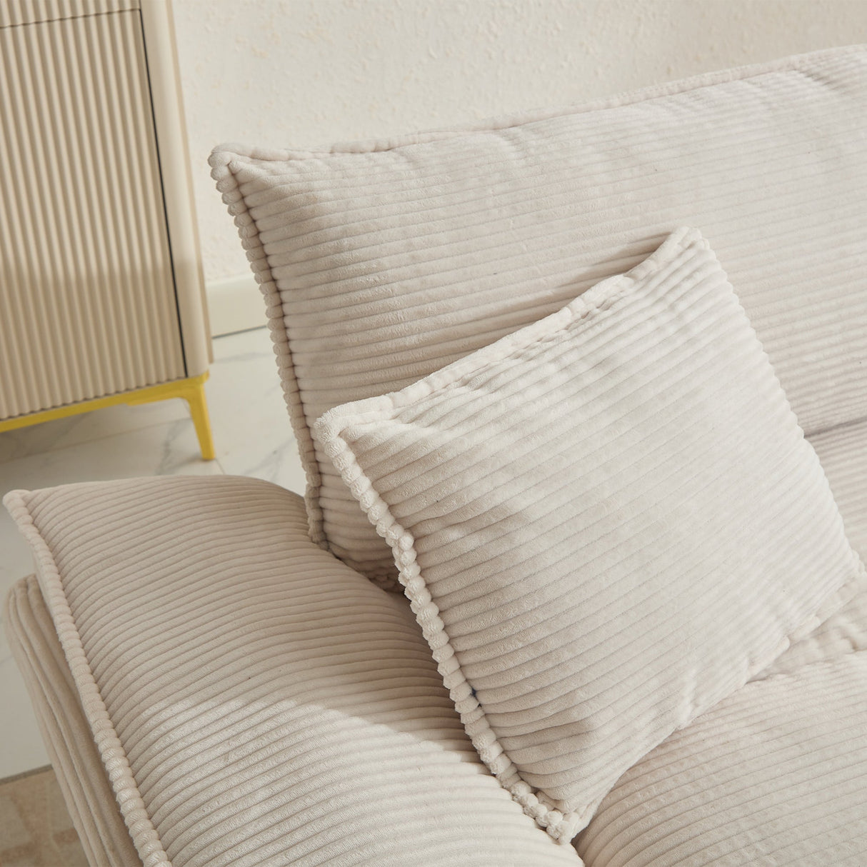 Corduroy Cloud Loveseat Couch-Living Room-Parc Decor