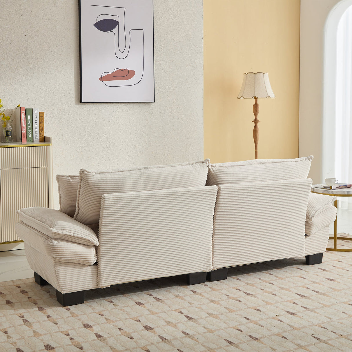 Corduroy Cloud Loveseat Couch-Living Room-Parc Decor