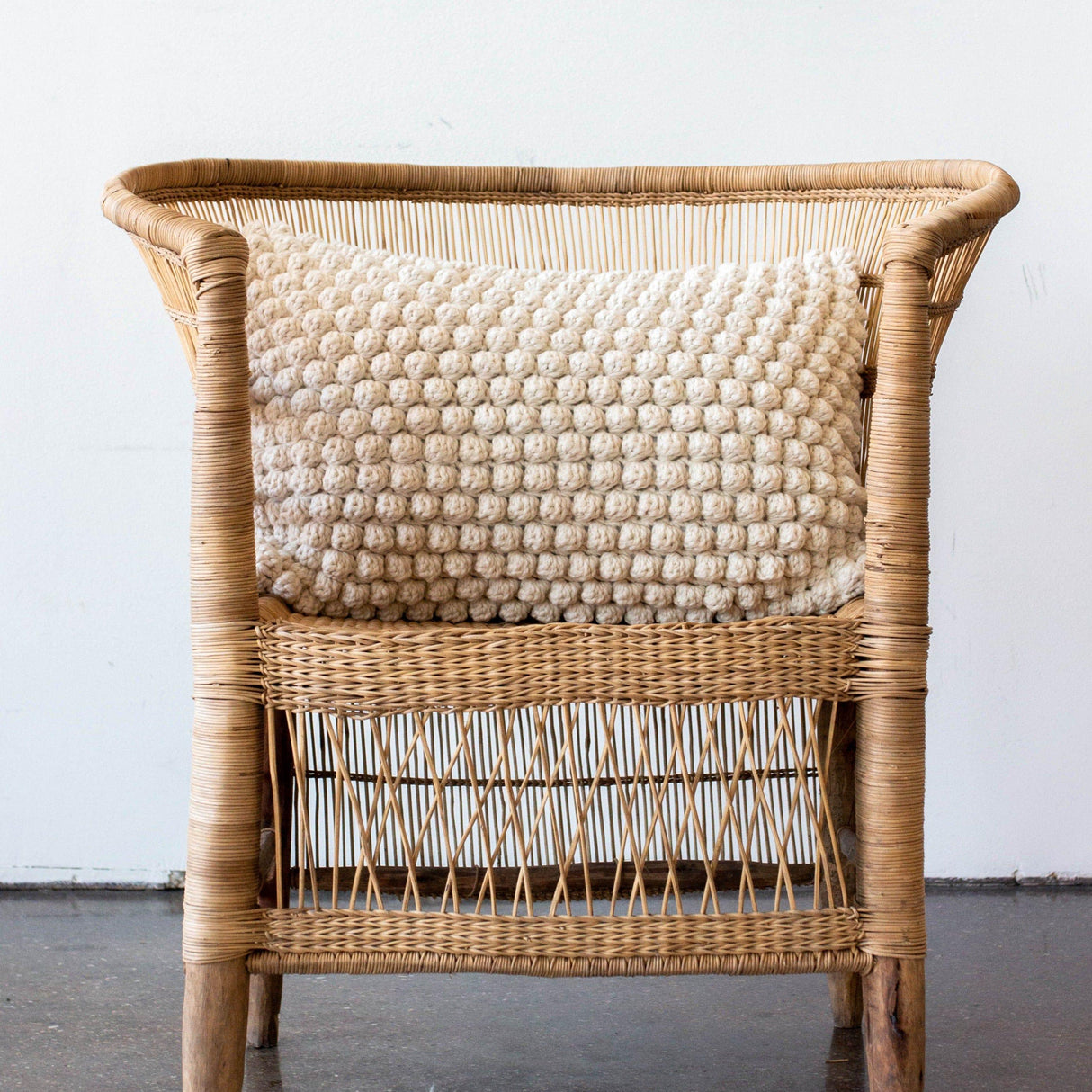 Cotton Bobbles Textured Throw Pillow-Pillows-Parc Decor