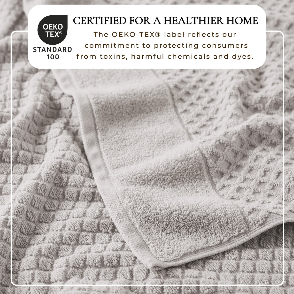 Cotton Diamond Waffle Weave Bath Towel Set - Grayson Collection