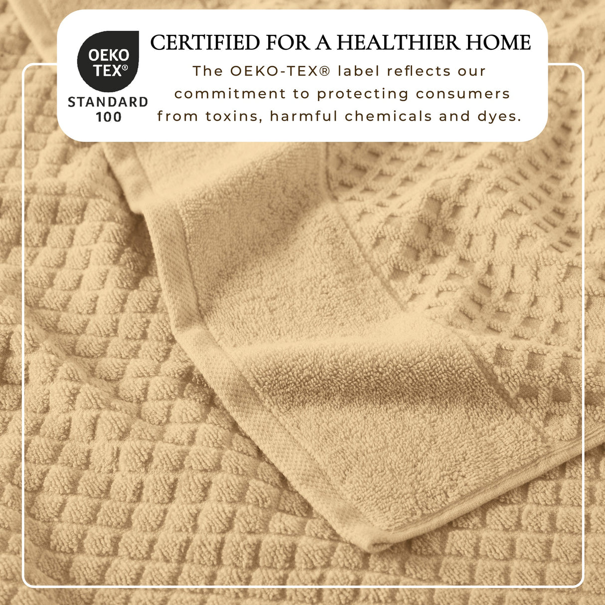 Cotton Diamond Waffle Weave Bath Towel Set - Grayson Collection