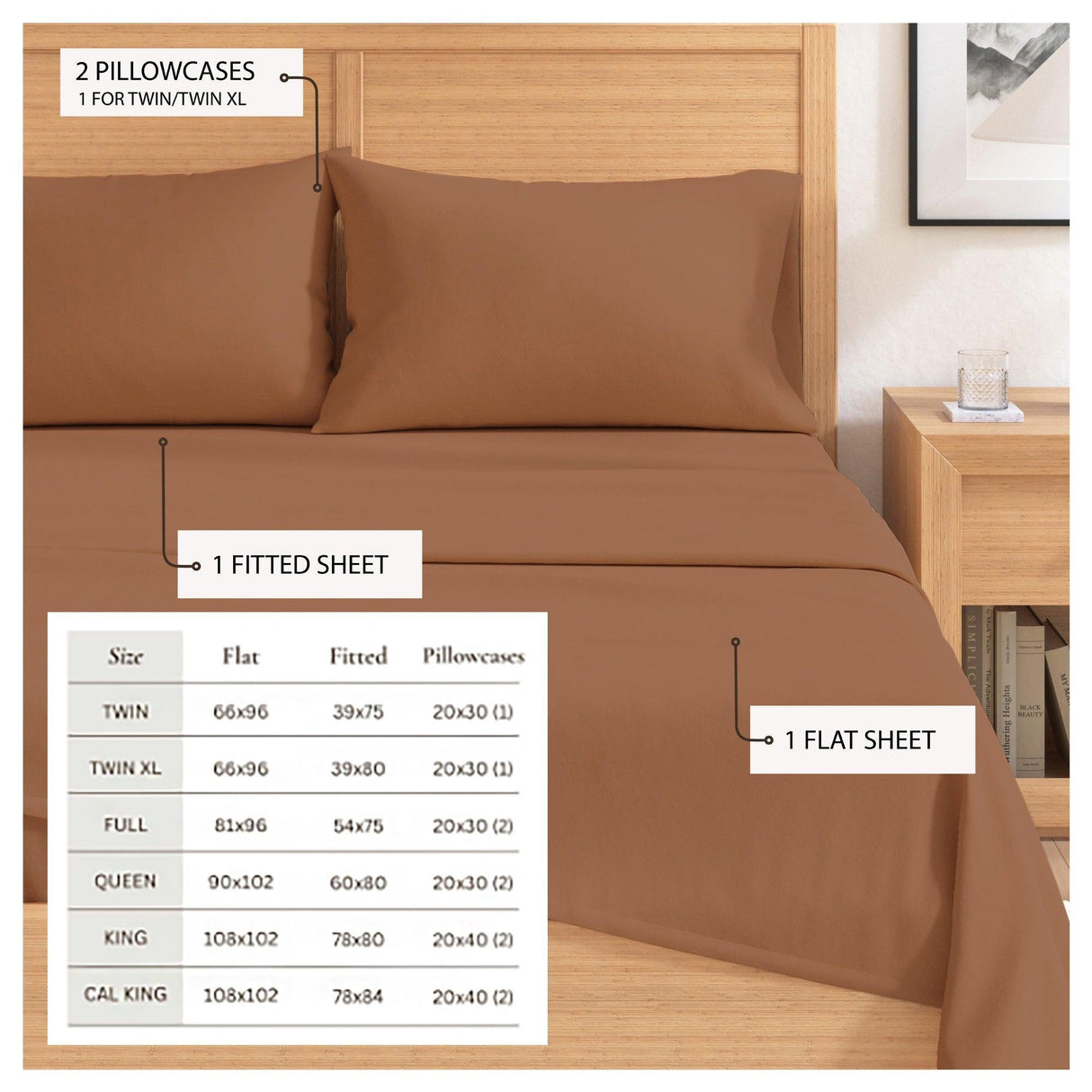 Cotton Solid Flannel Sheet - Nordic Collection