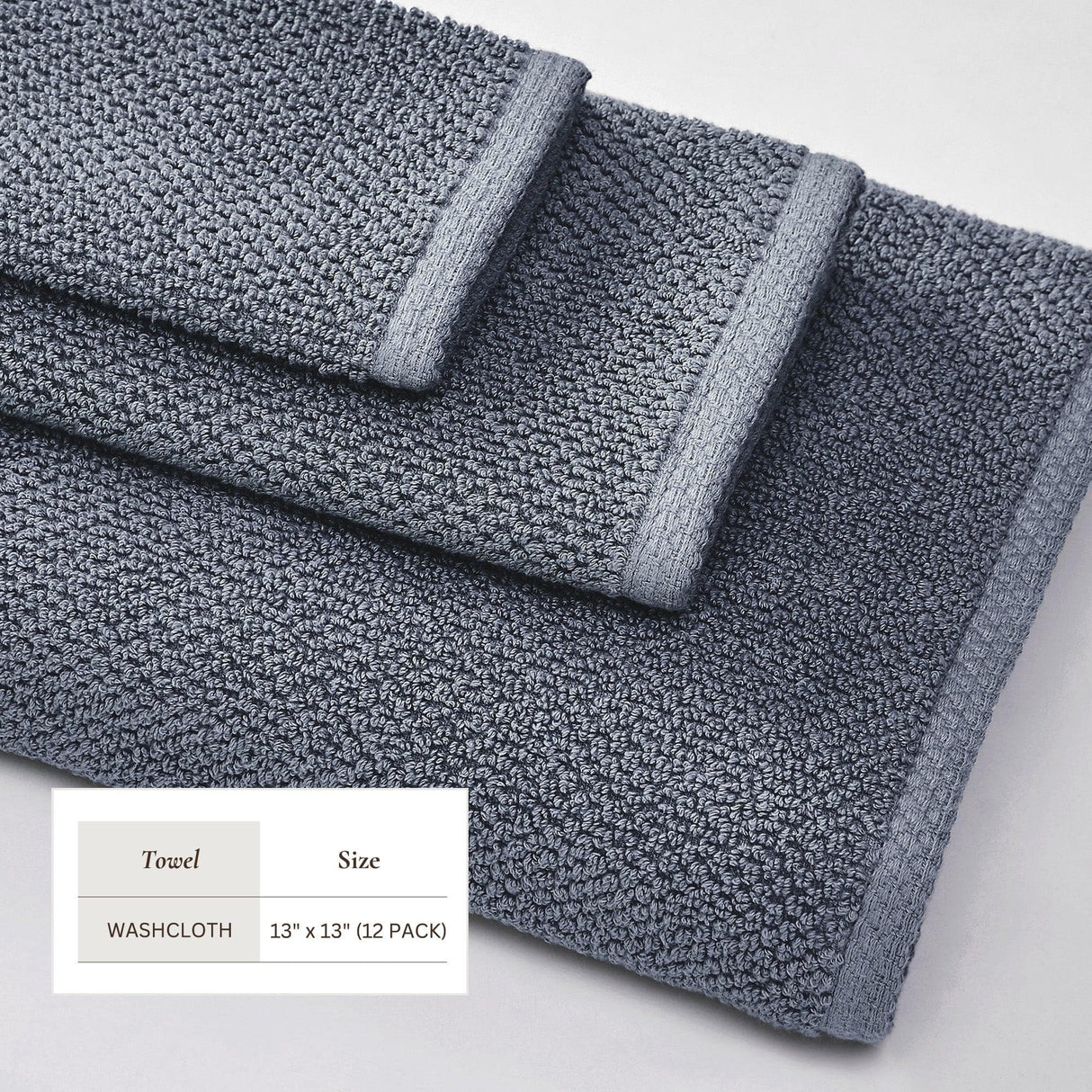 Cotton Textured Bath Towel Set – Acacia Collection-Bath Towels & Washcloths-Parc Decor