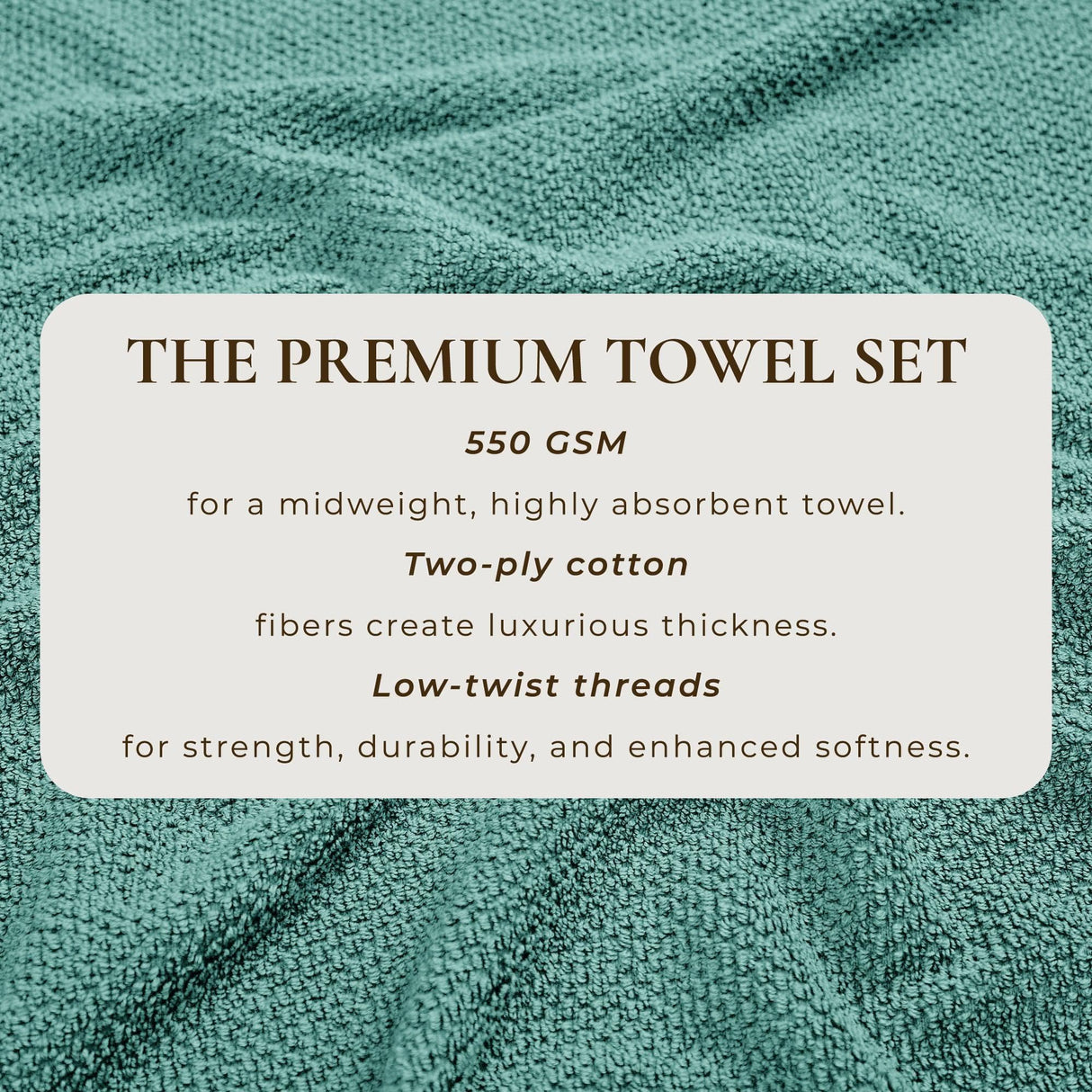 Cotton Textured Bath Towel Set – Acacia Collection-Bath Towels & Washcloths-Parc Decor