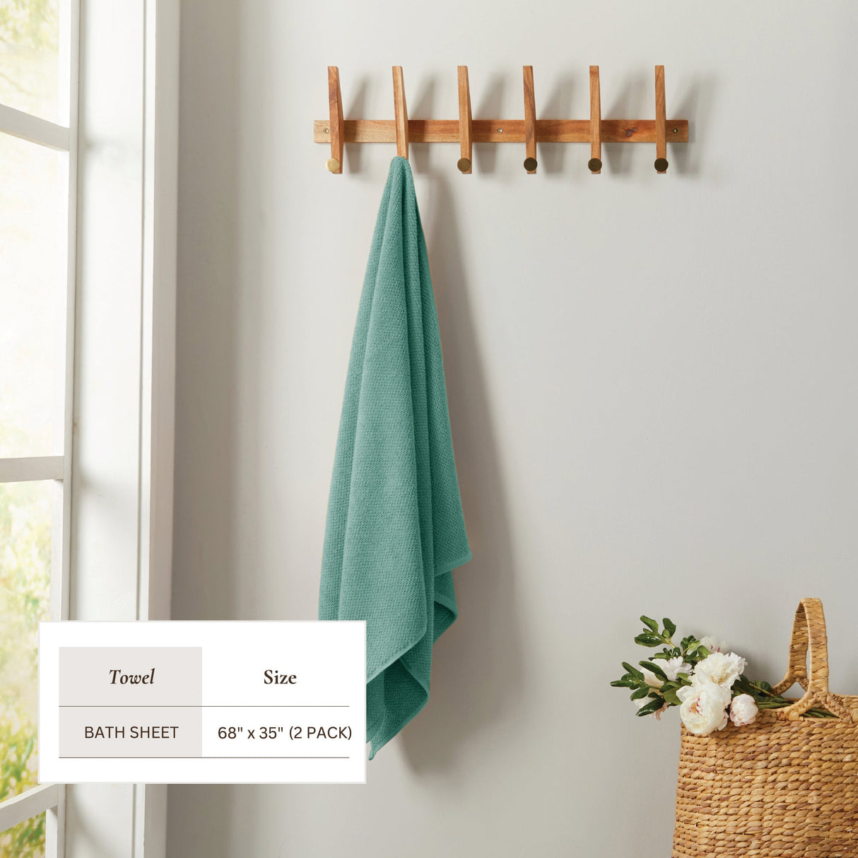 Cotton Textured Bath Towel Set – Acacia Collection-Bath Towels & Washcloths-Parc Decor