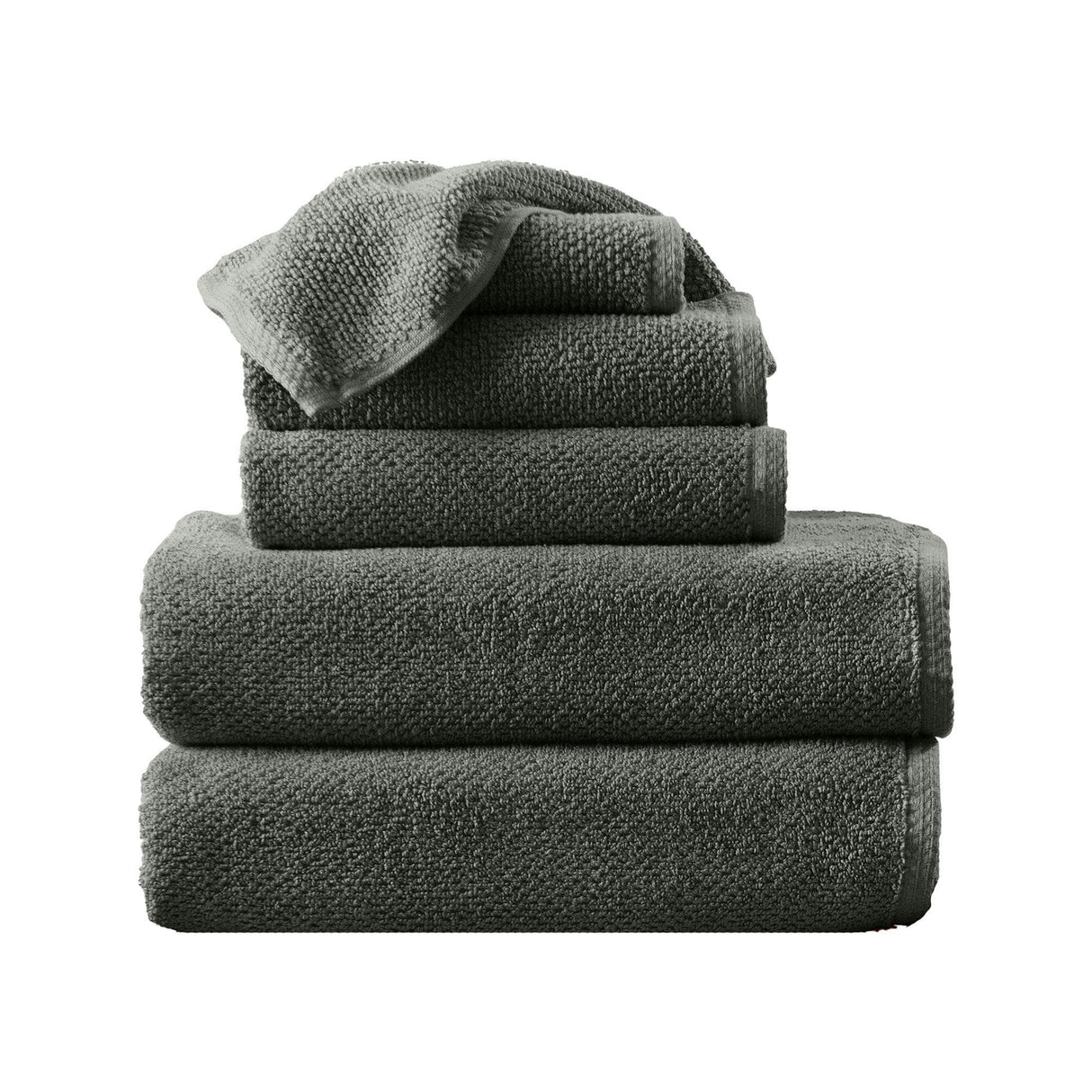 Cotton Textured Bath Towel Set – Acacia Collection-Bath Towels & Washcloths-Parc Decor