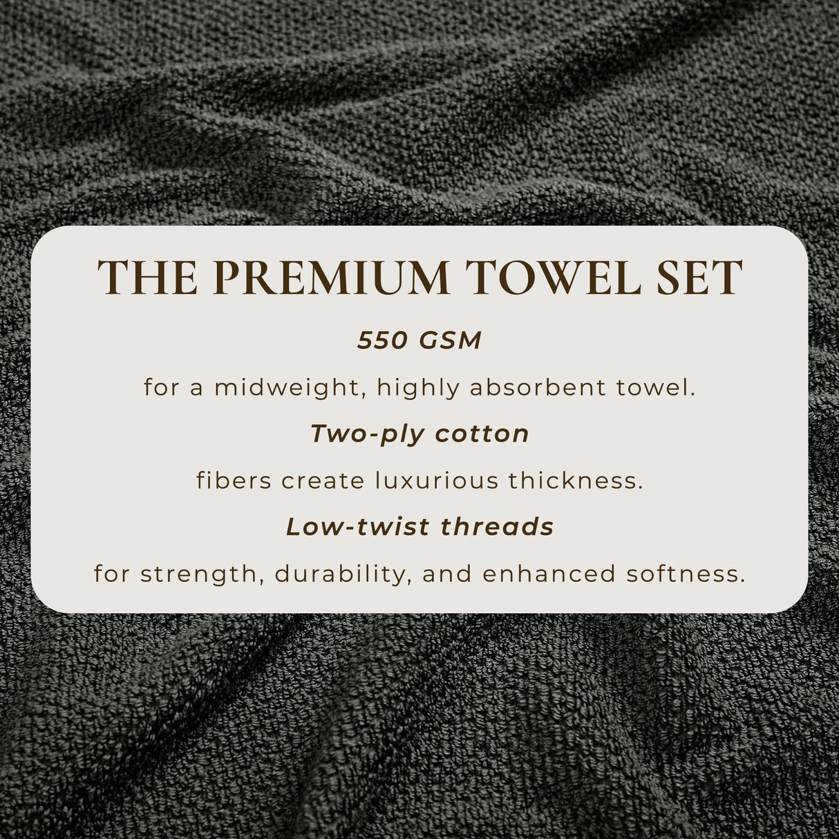 Cotton Textured Bath Towel Set – Acacia Collection-Bath Towels & Washcloths-Parc Decor