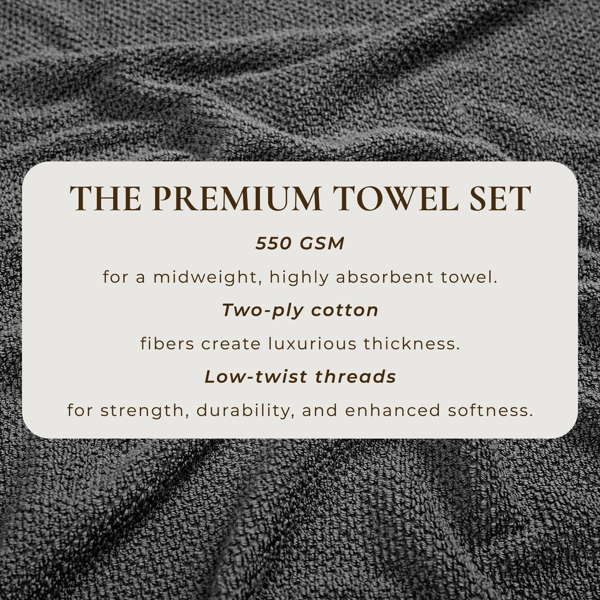 Cotton Textured Bath Towel Set – Acacia Collection-Bath Towels & Washcloths-Parc Decor