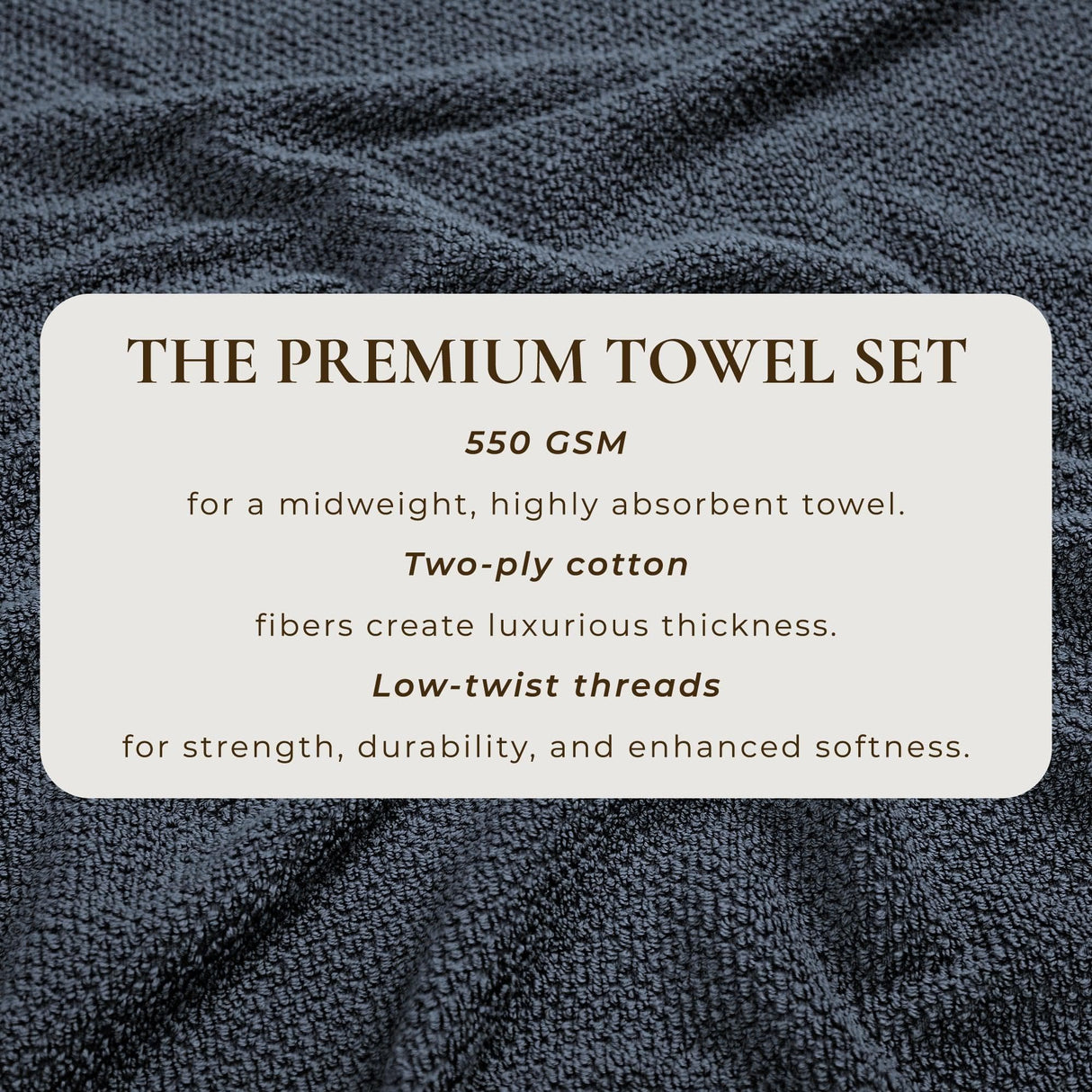 Cotton Textured Bath Towel Set – Acacia Collection-Bath Towels & Washcloths-Parc Decor