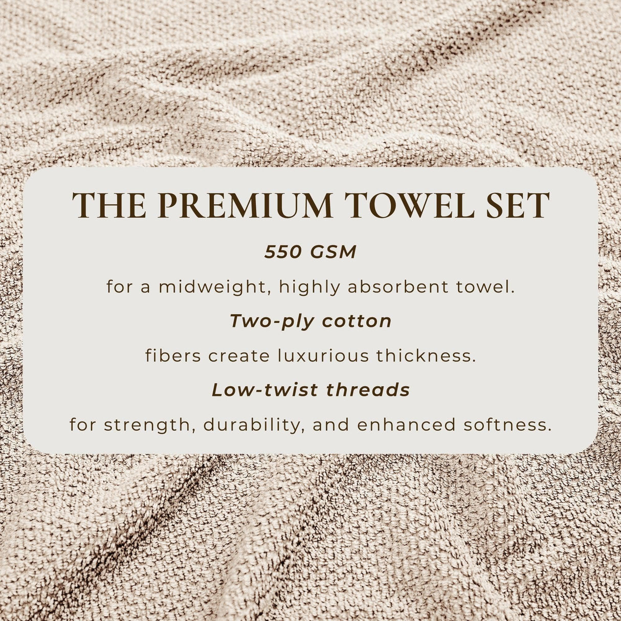 Cotton Textured Bath Towel Set – Acacia Collection-Bath Towels & Washcloths-Parc Decor