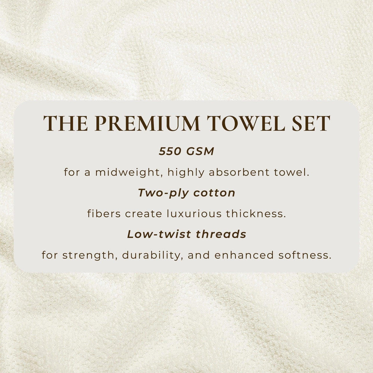 Cotton Textured Bath Towel Set – Acacia Collection-Bath Towels & Washcloths-Parc Decor