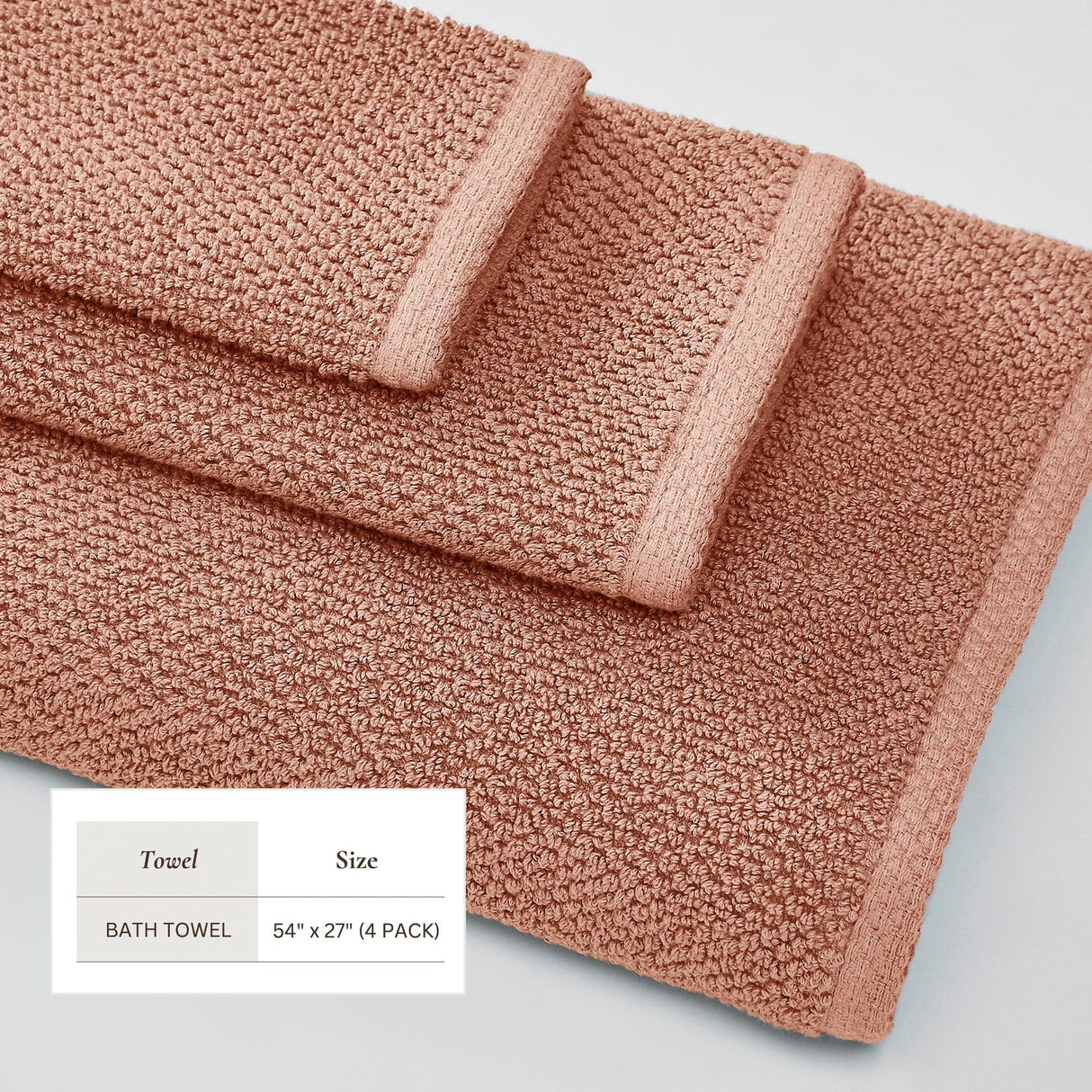 Cotton Textured Bath Towel Set – Acacia Collection-Bath Towels & Washcloths-Parc Decor