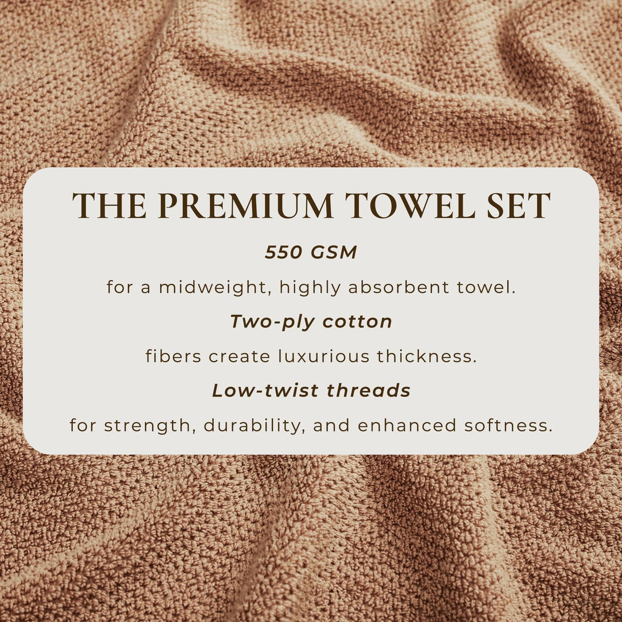 Cotton Textured Bath Towel Set – Acacia Collection-Bath Towels & Washcloths-Parc Decor