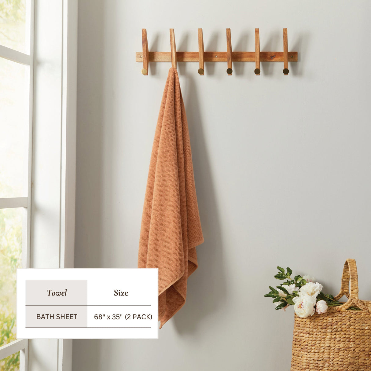 Cotton Textured Bath Towel Set – Acacia Collection-Bath Towels & Washcloths-Parc Decor