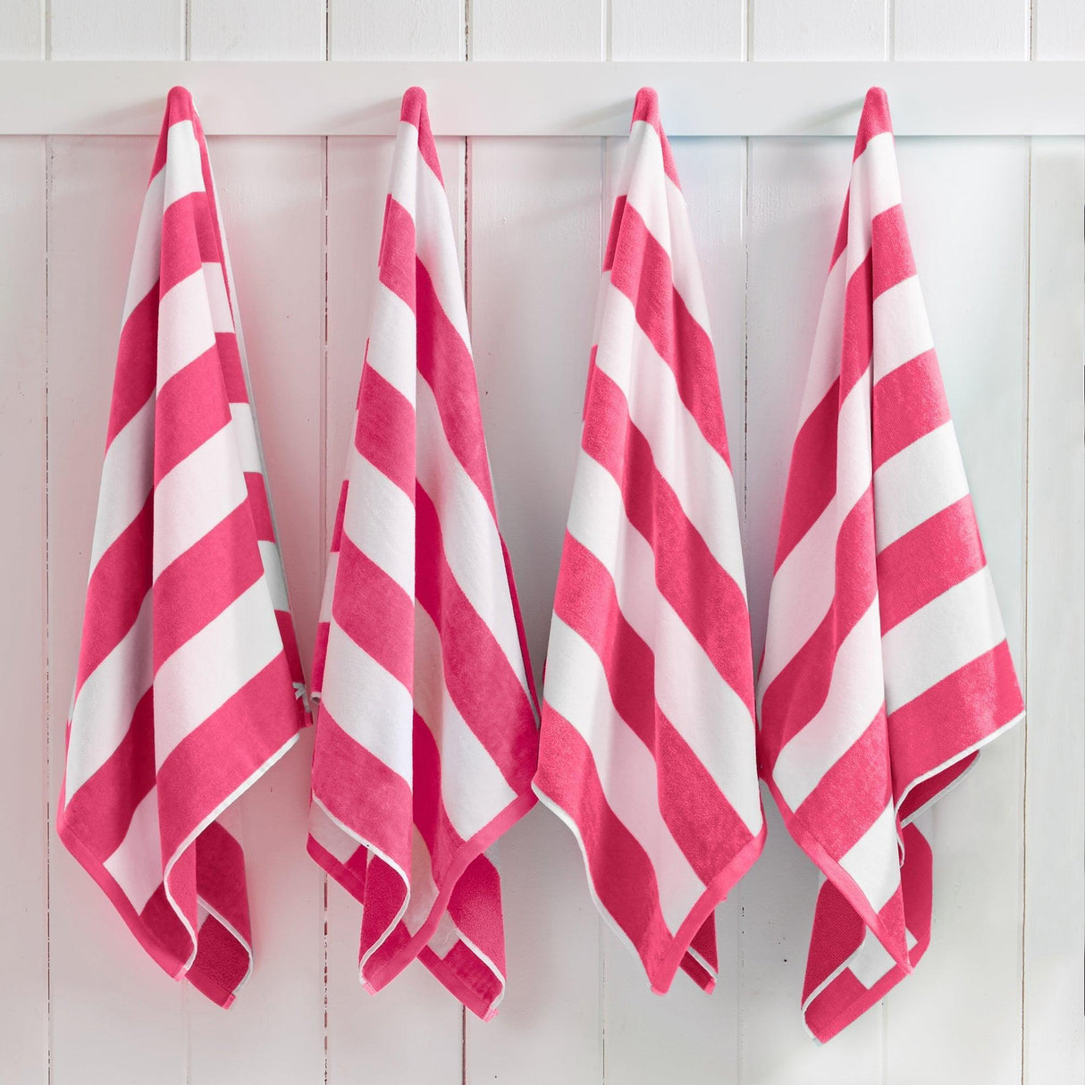 Cotton Velour Cabana Stripe Beach Towel - Novia Collection.