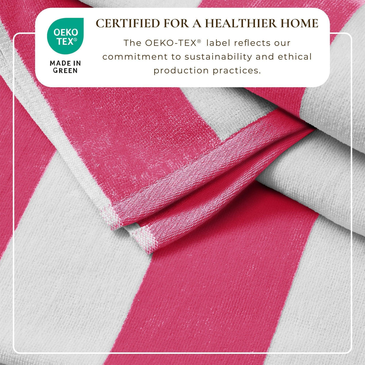 Cotton Velour Cabana Stripe Beach Towel - Novia Collection.