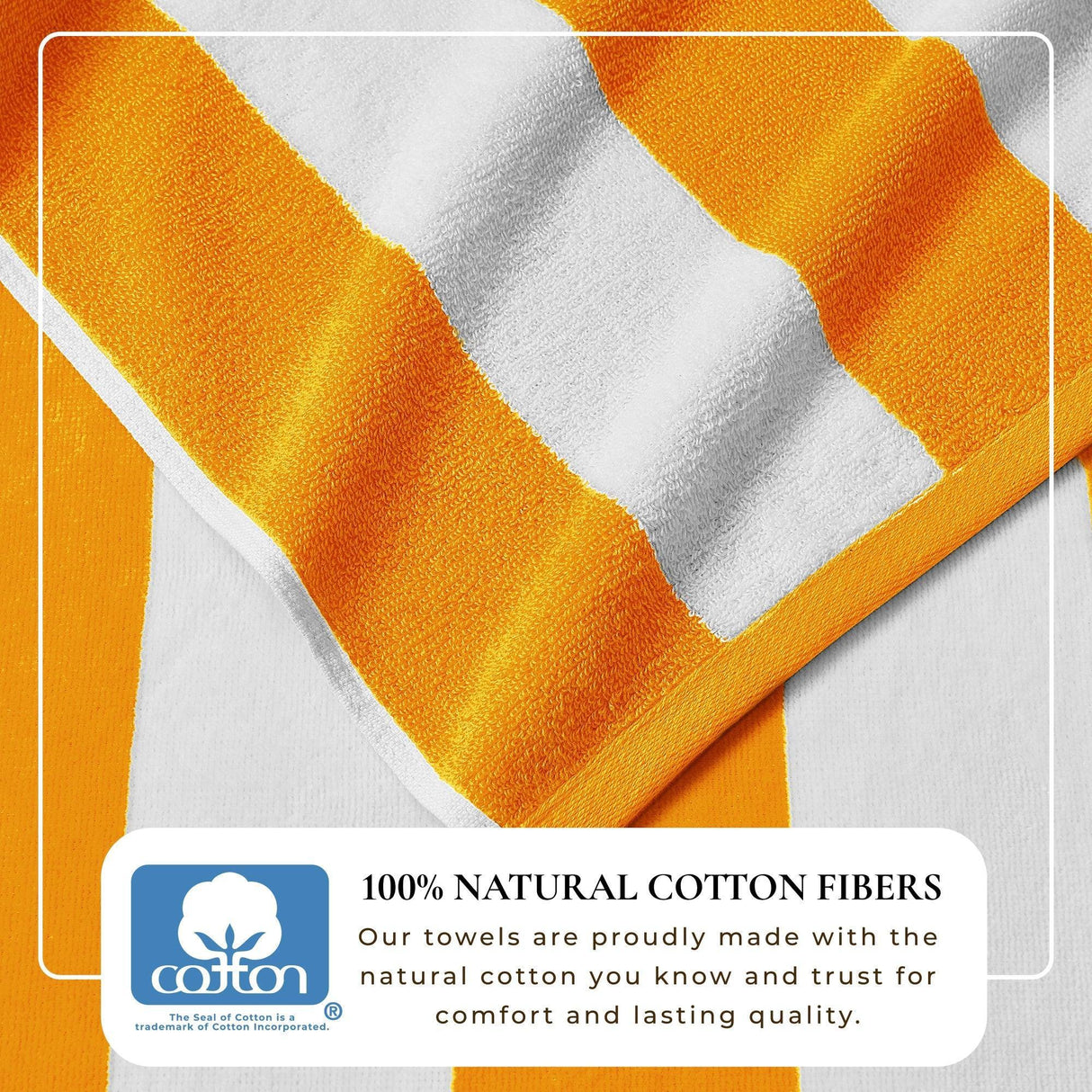 Cotton Velour Cabana Stripe Beach Towel - Novia Collection.