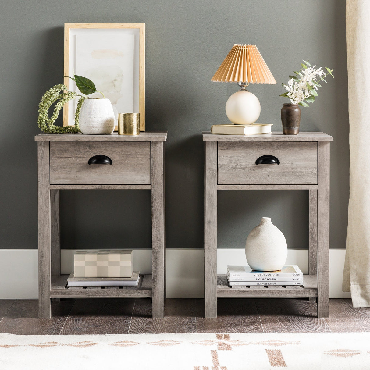 Country Nightstand / Side Table-Occasional-Parc Decor