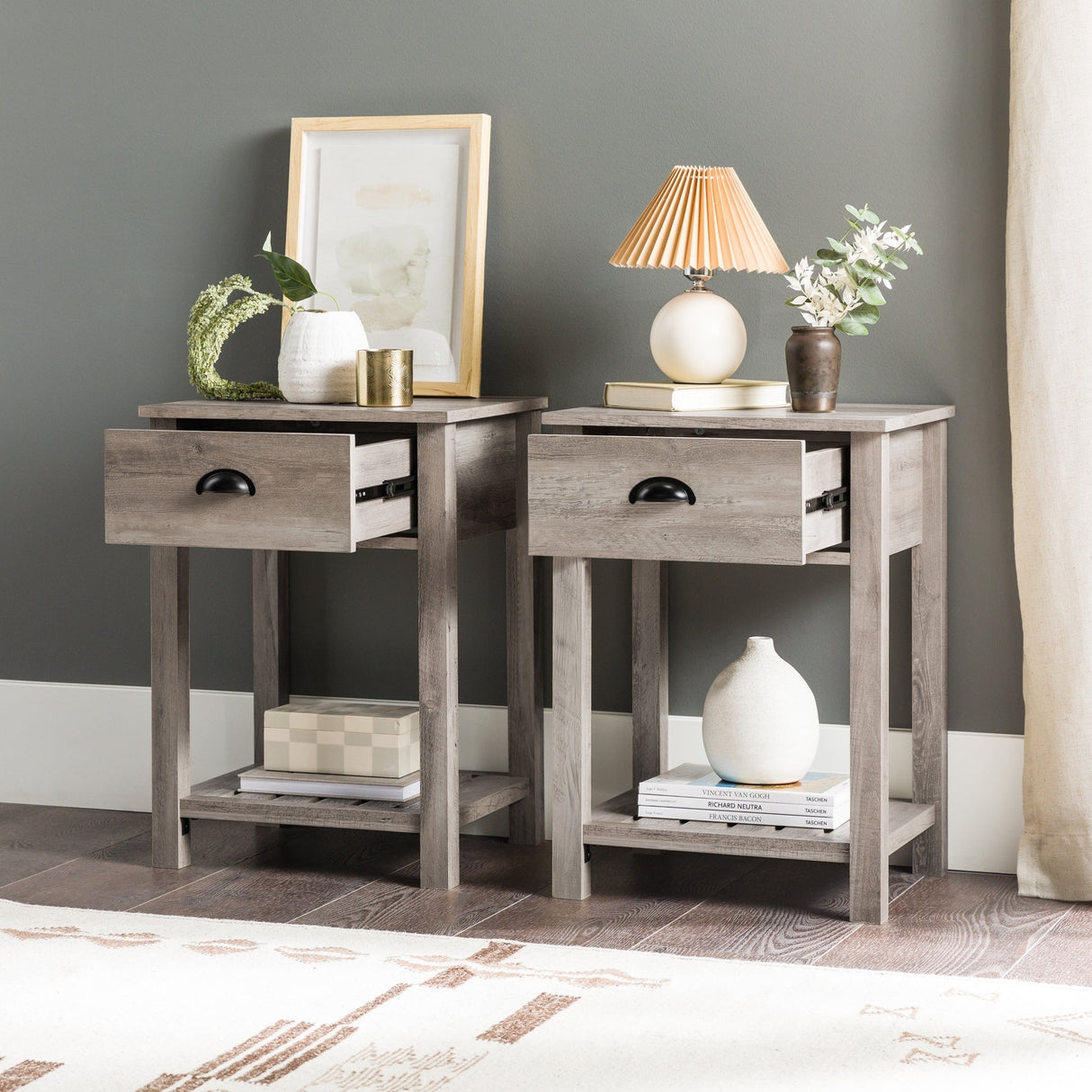 Country Nightstand / Side Table-Occasional-Parc Decor