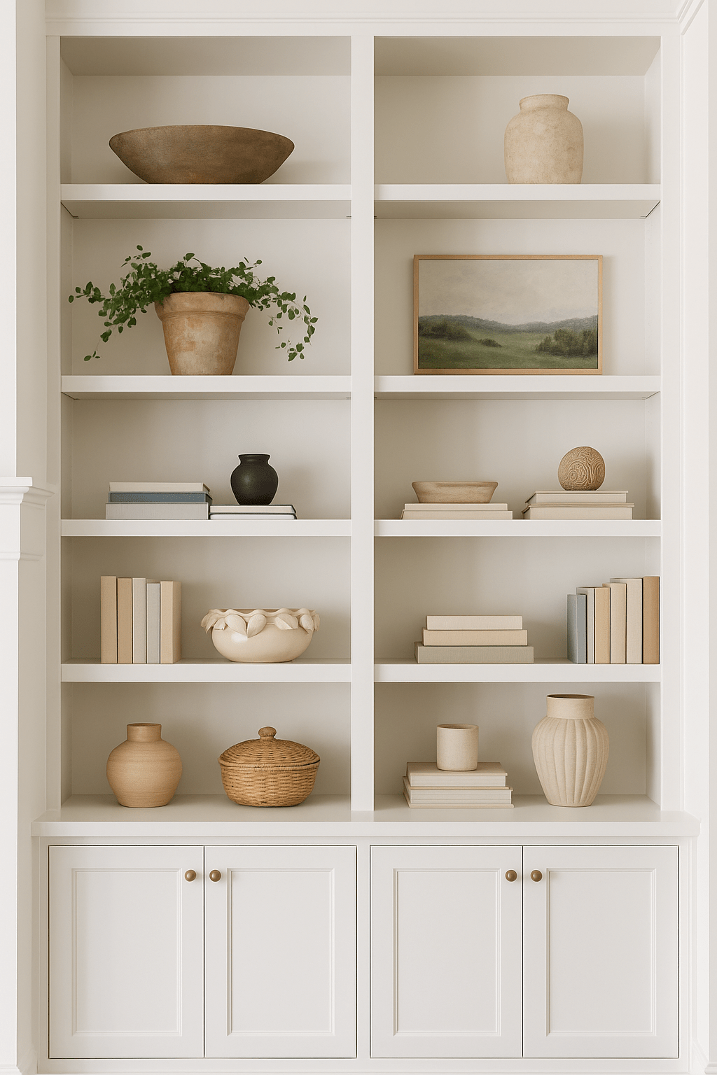 Cream Stoneware Bowl with Lemons – Decorative Accent-Bowls and Trays-Parc Decor